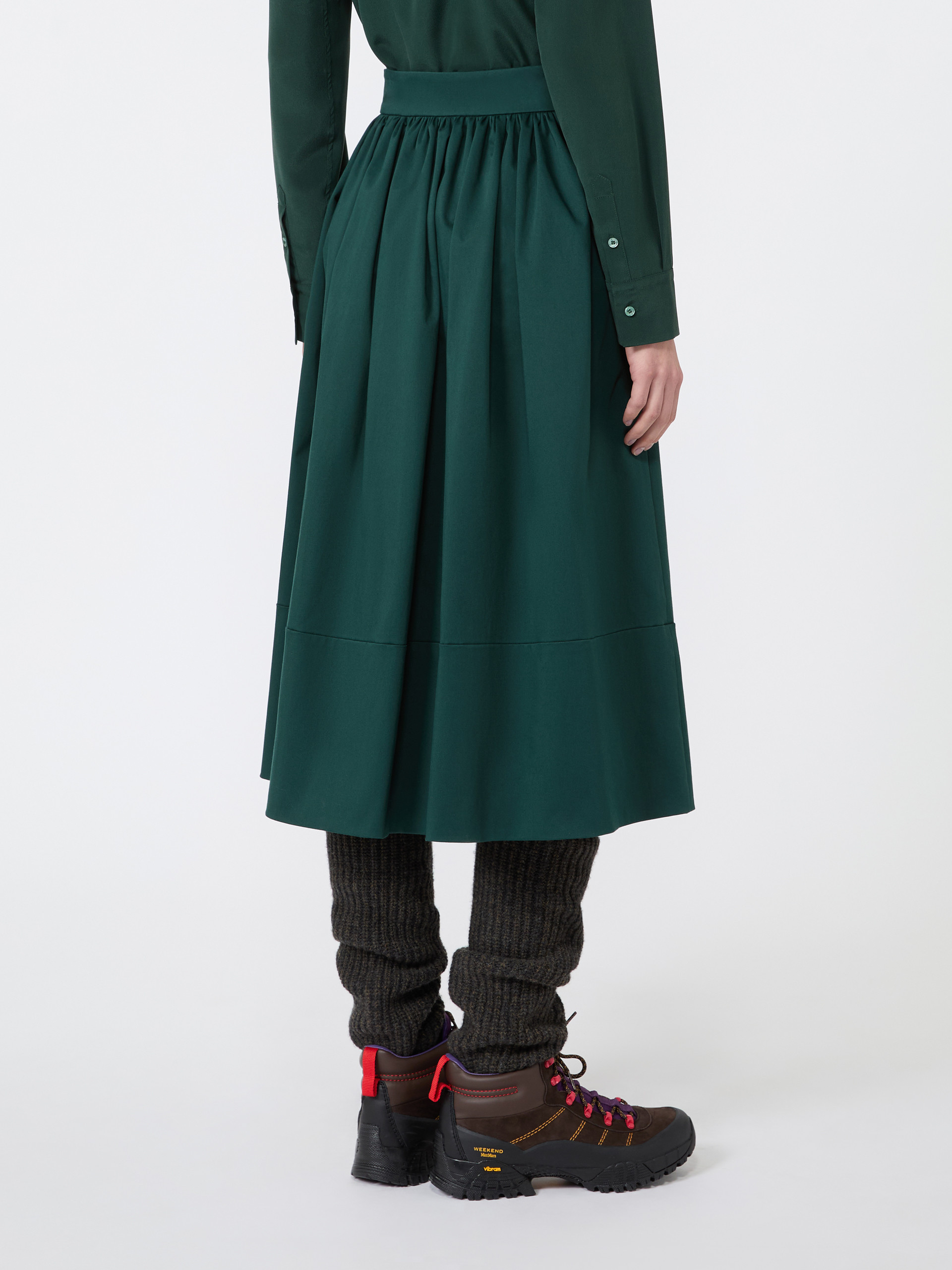 Cotton satin midi skirt - Weekend Max Mara - 3