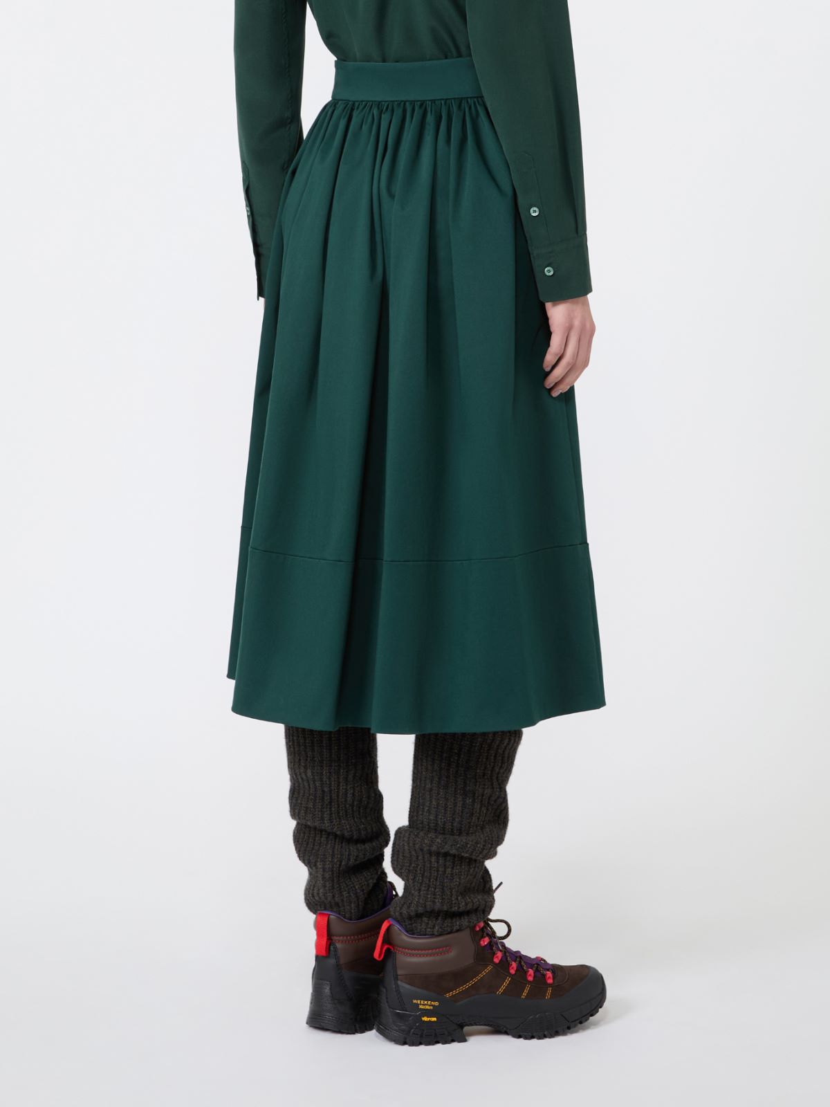 Cotton satin midi skirt - Weekend Max Mara - 3