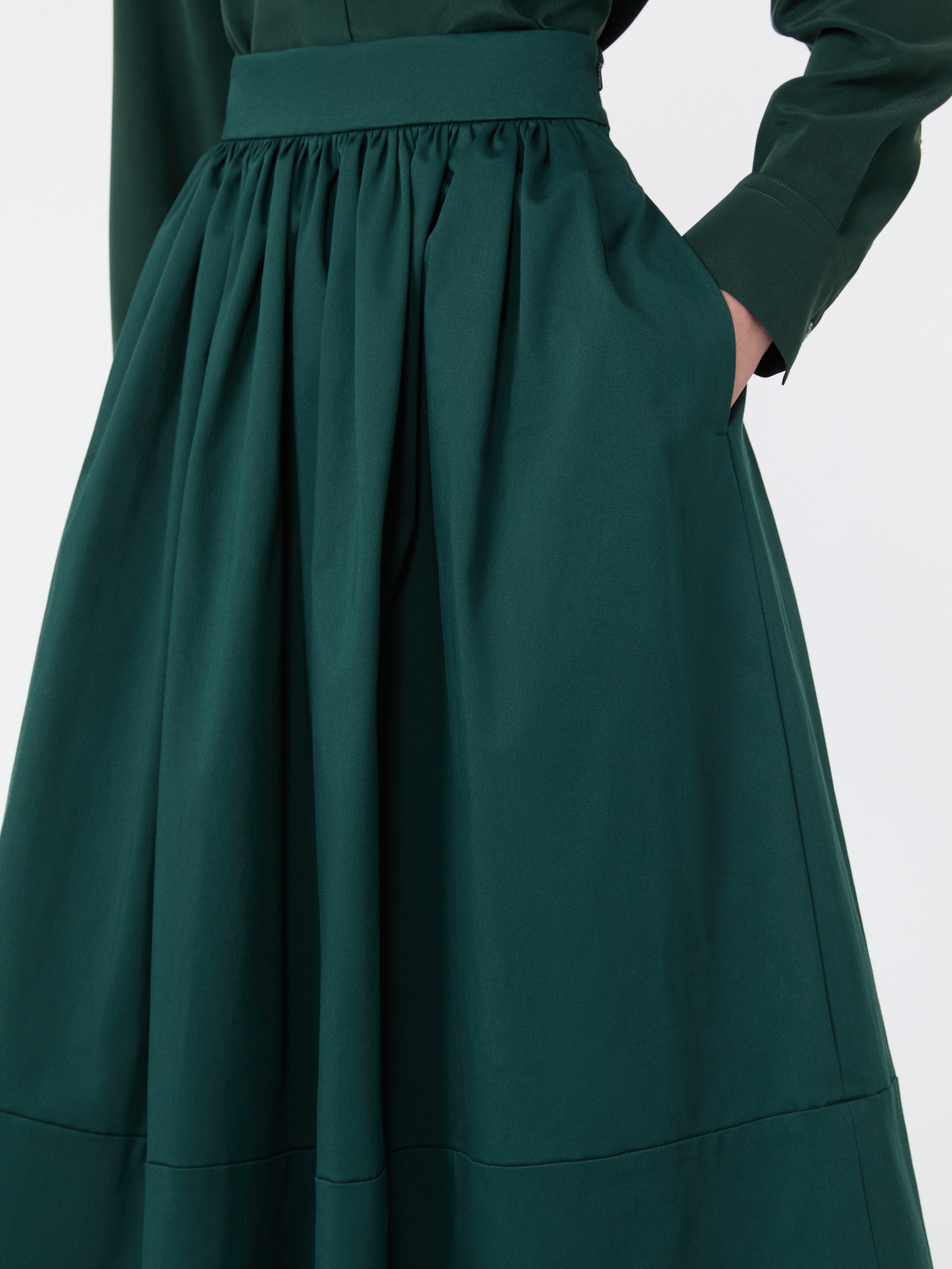 Cotton satin midi skirt - Weekend Max Mara - 4