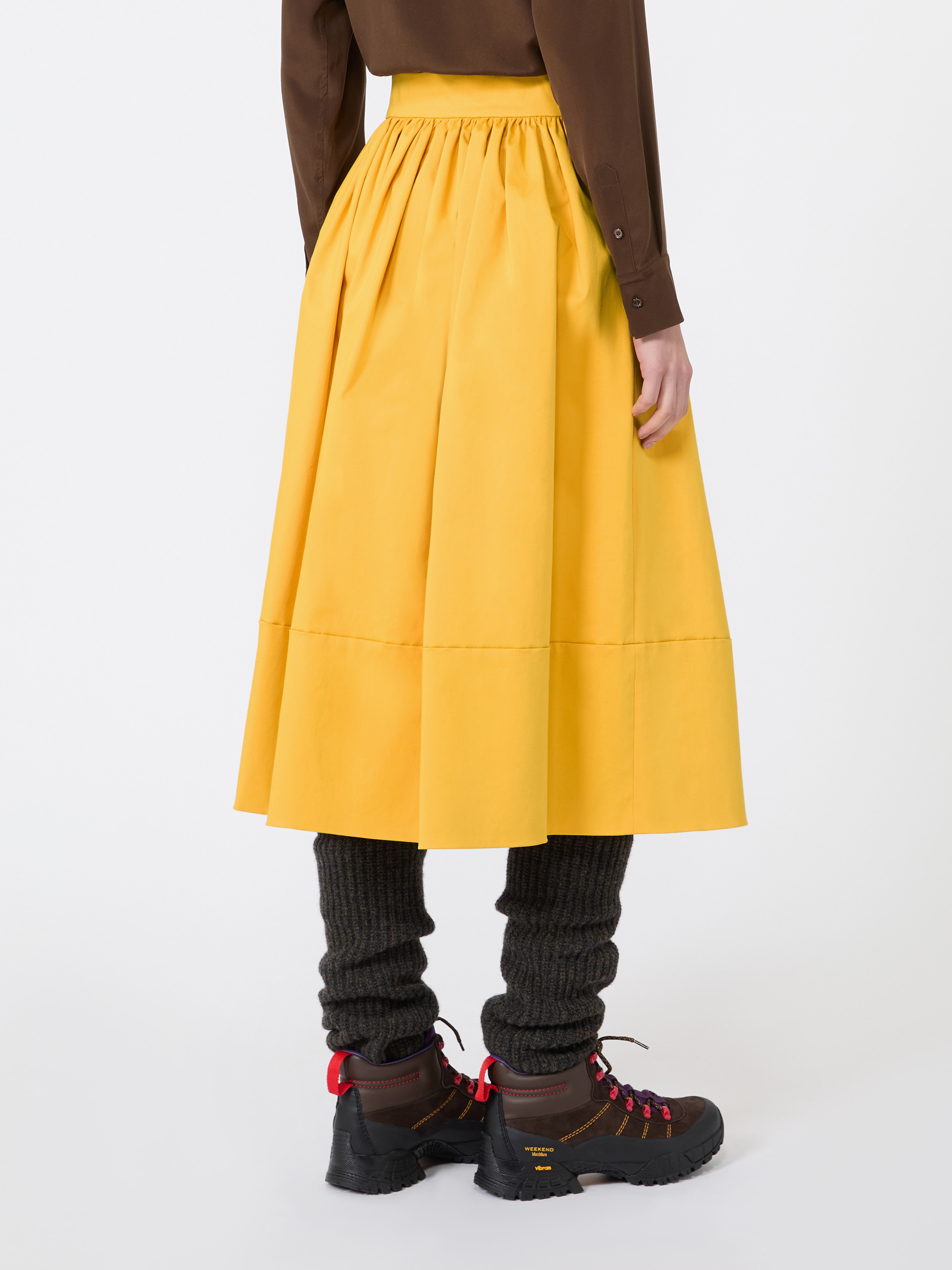 Cotton satin midi skirt - Weekend Max Mara - 3