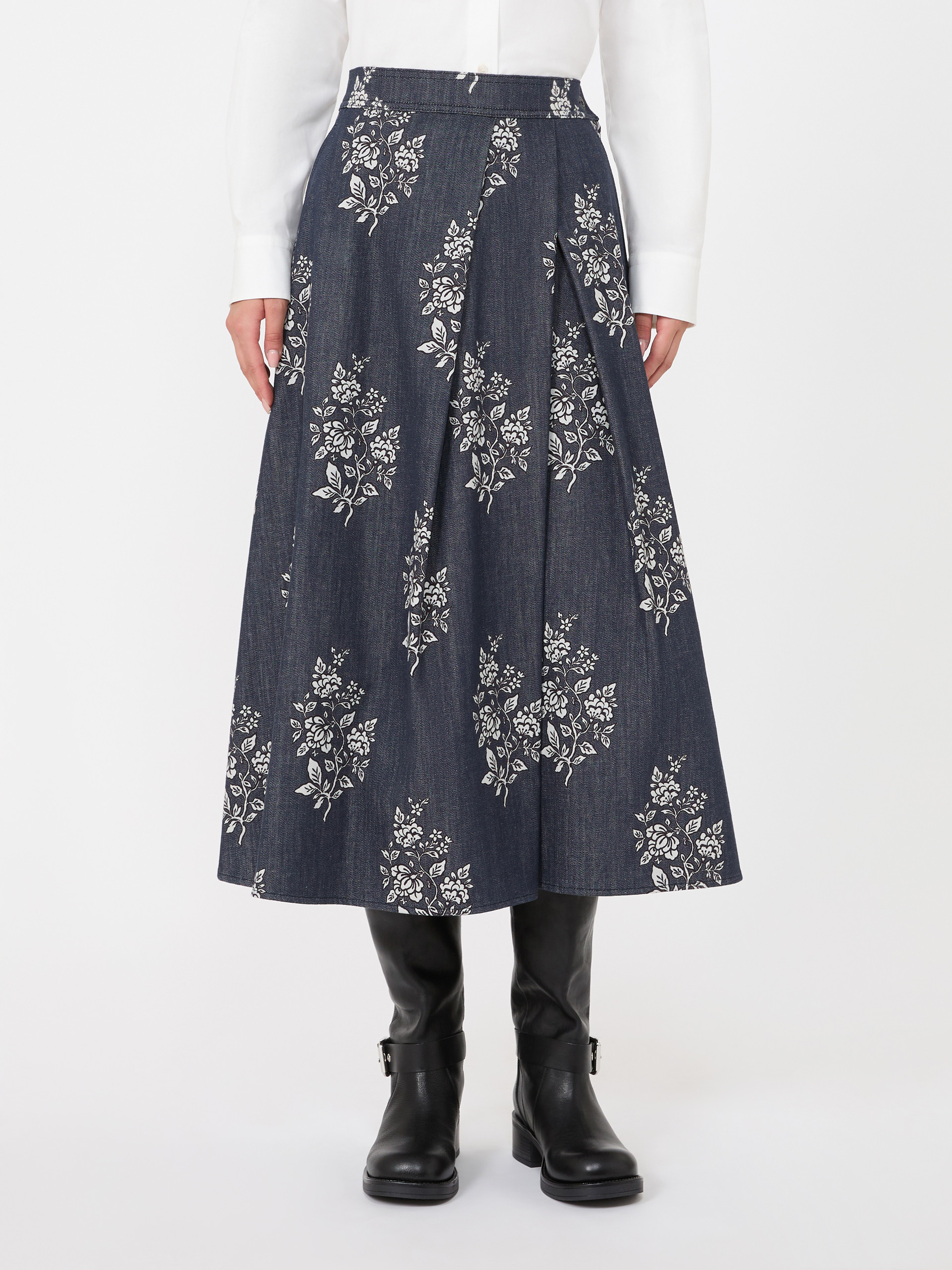 Pleated printed cotton skirt - Weekend Max Mara - 2