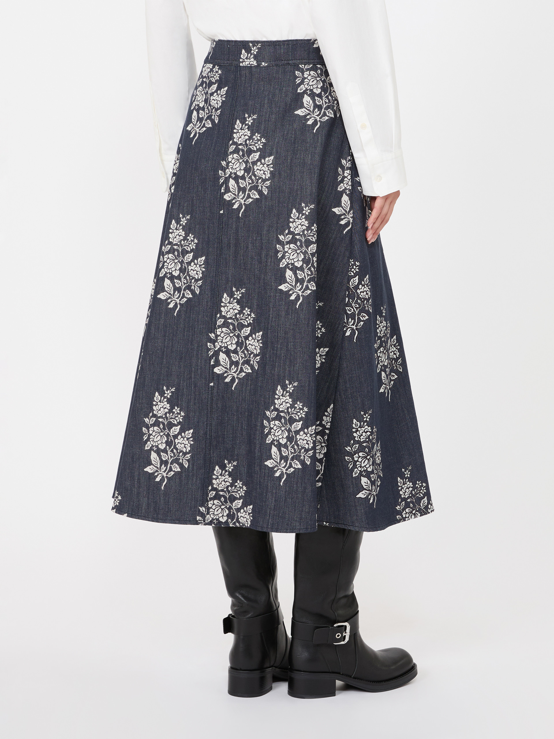 Pleated printed cotton skirt - Weekend Max Mara - 3