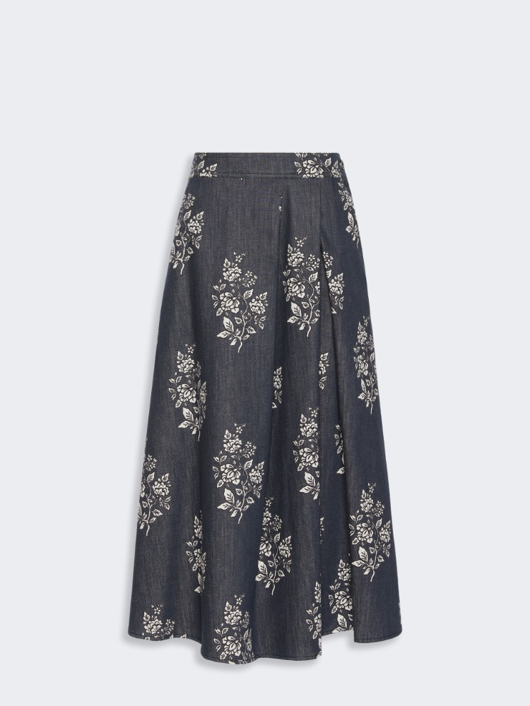 Pleated printed cotton skirt - Weekend Max Mara - 2