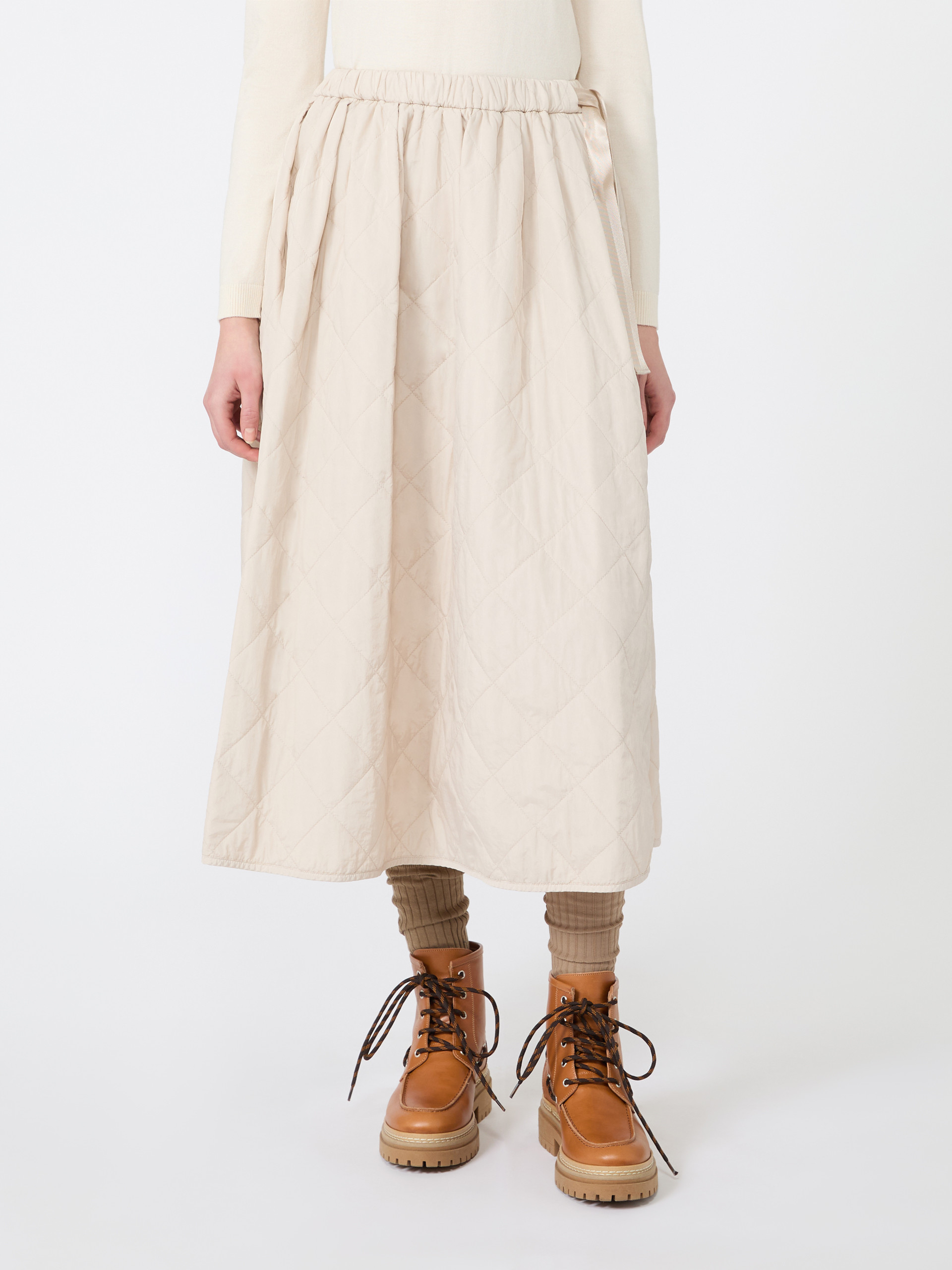 Technical plain-weave fabric flared skirt - Weekend Max Mara - 2
