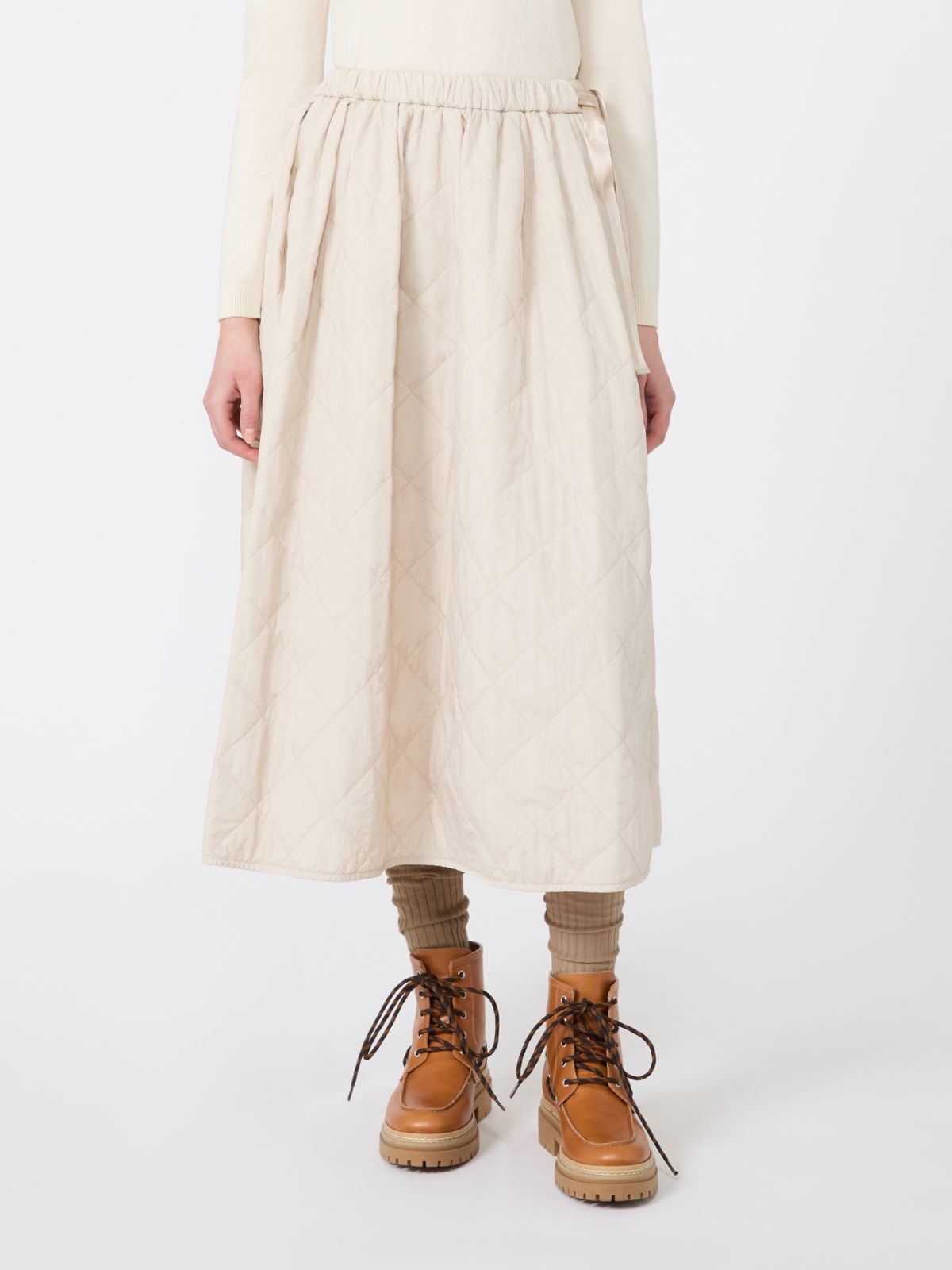 Technical plain-weave fabric flared skirt - Weekend Max Mara - 2