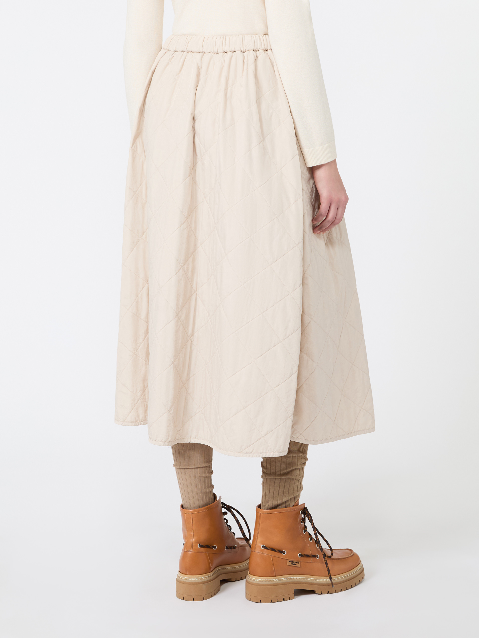 Technical plain-weave fabric flared skirt - Weekend Max Mara - 3