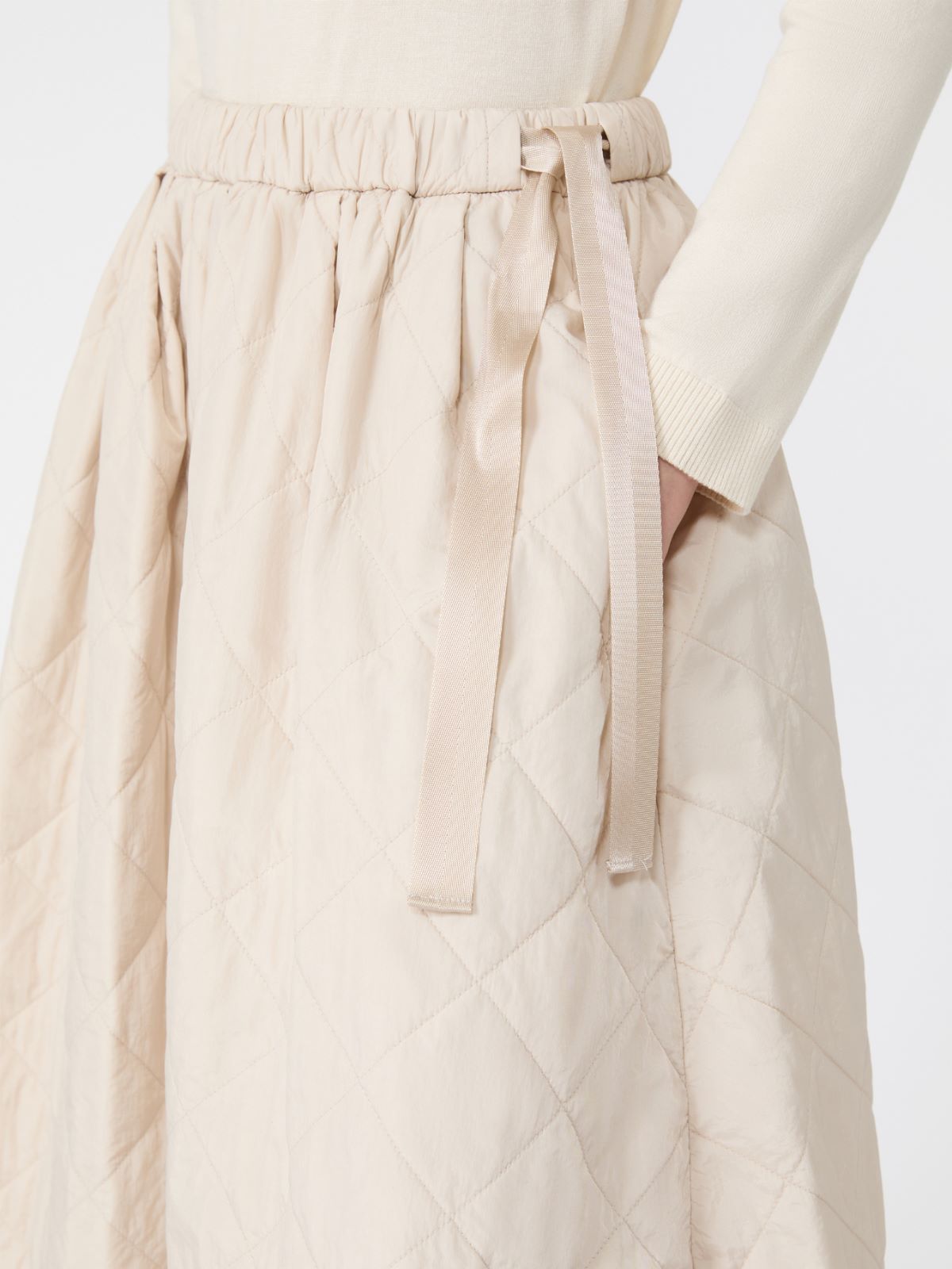 Technical plain-weave fabric flared skirt - Weekend Max Mara - 4