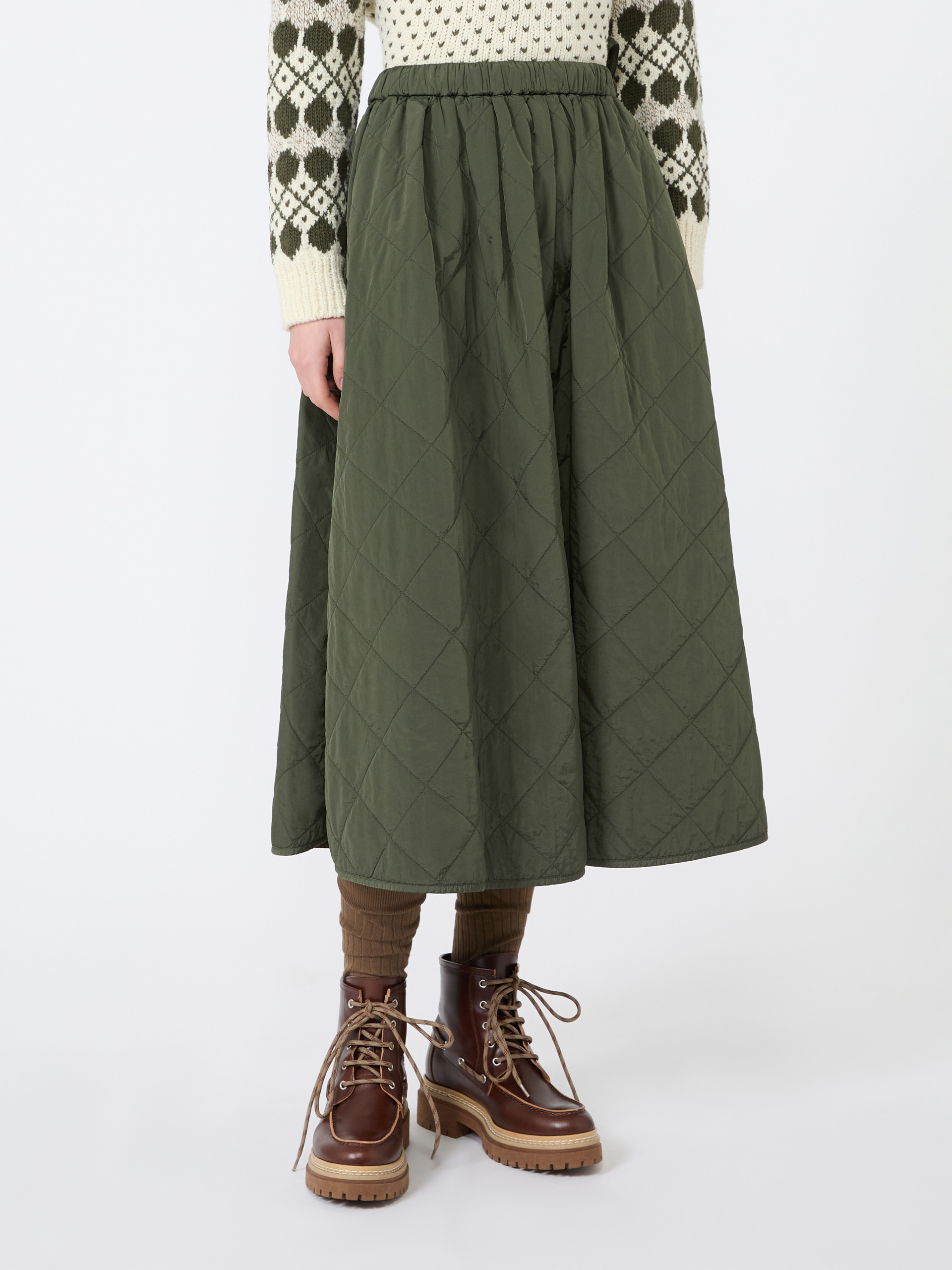 Technical plain-weave fabric flared skirt - Weekend Max Mara - 2