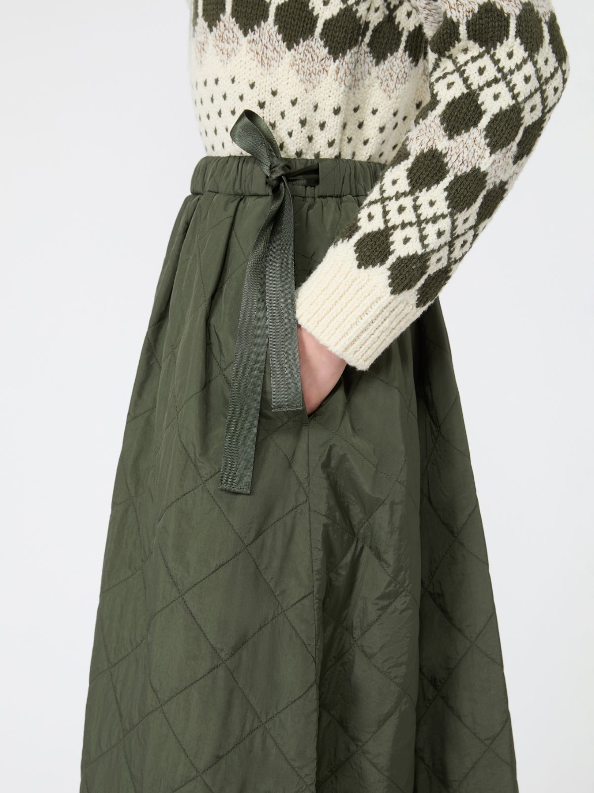 Technical plain-weave fabric flared skirt - Weekend Max Mara - 4