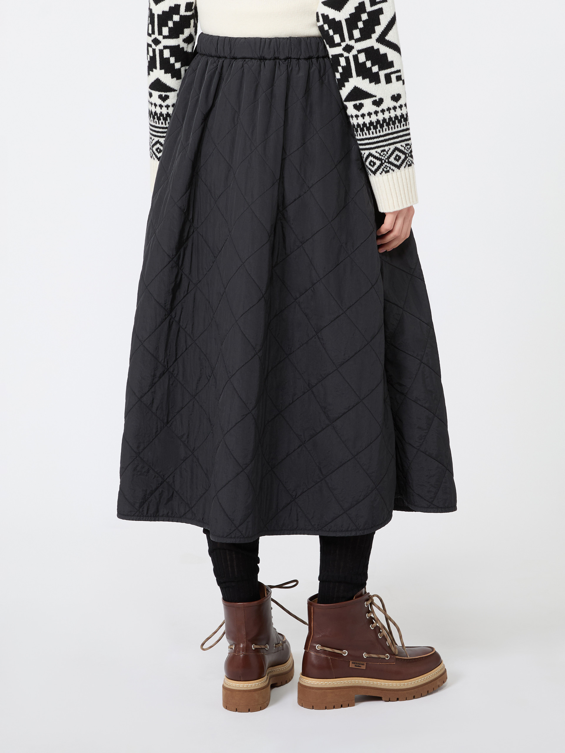 Technical plain-weave fabric flared skirt - Weekend Max Mara - 3