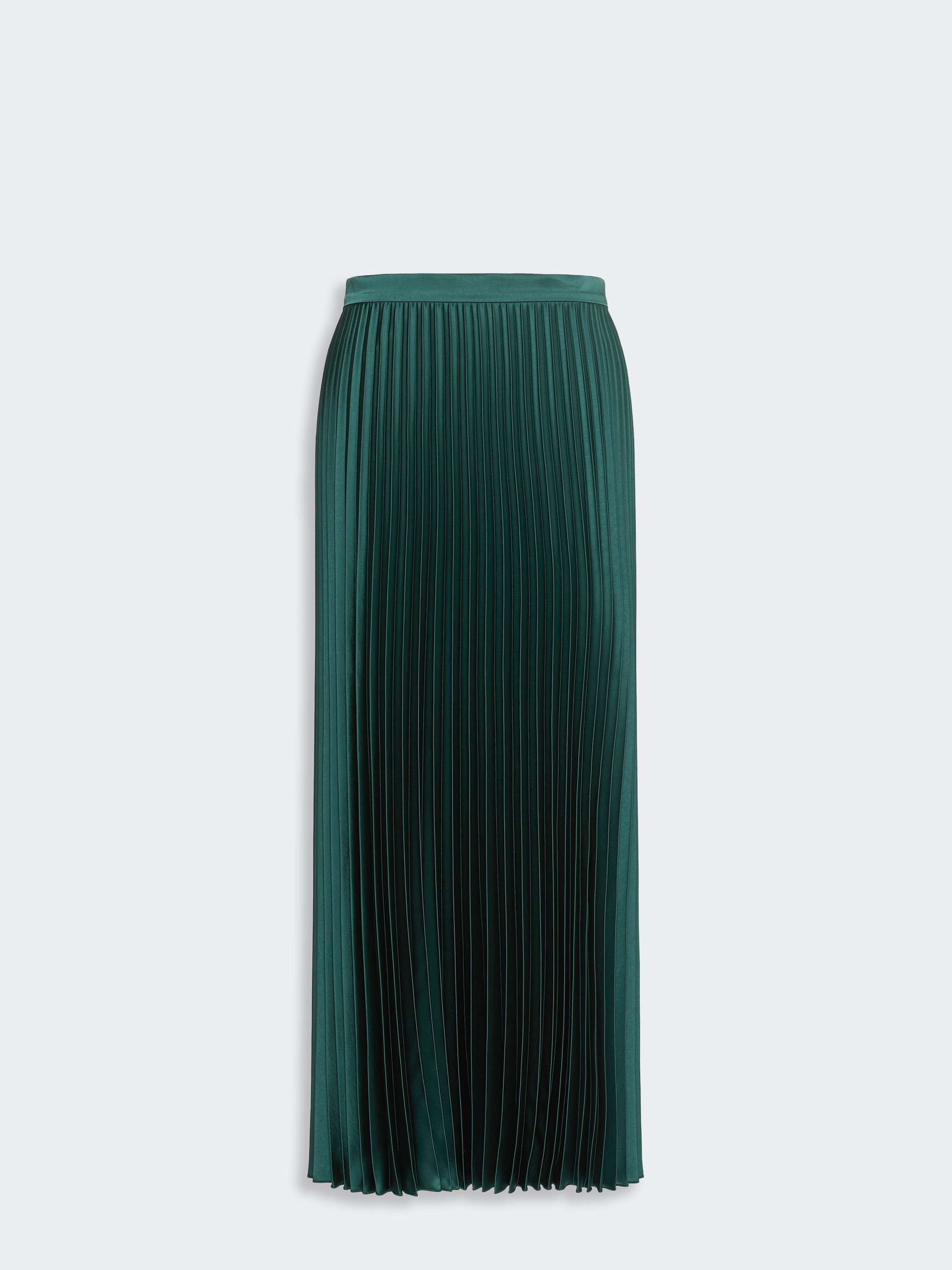 Pleated satin skirt - DARK GREEN - Weekend Max Mara - 4