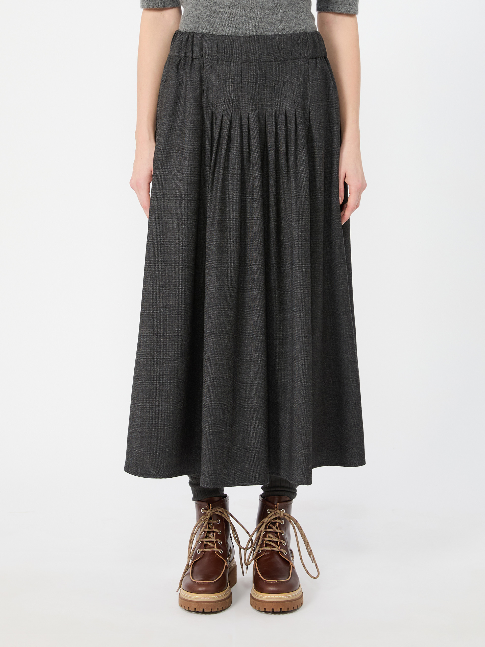 Stretch wool flannel skirt - Weekend Max Mara - 2