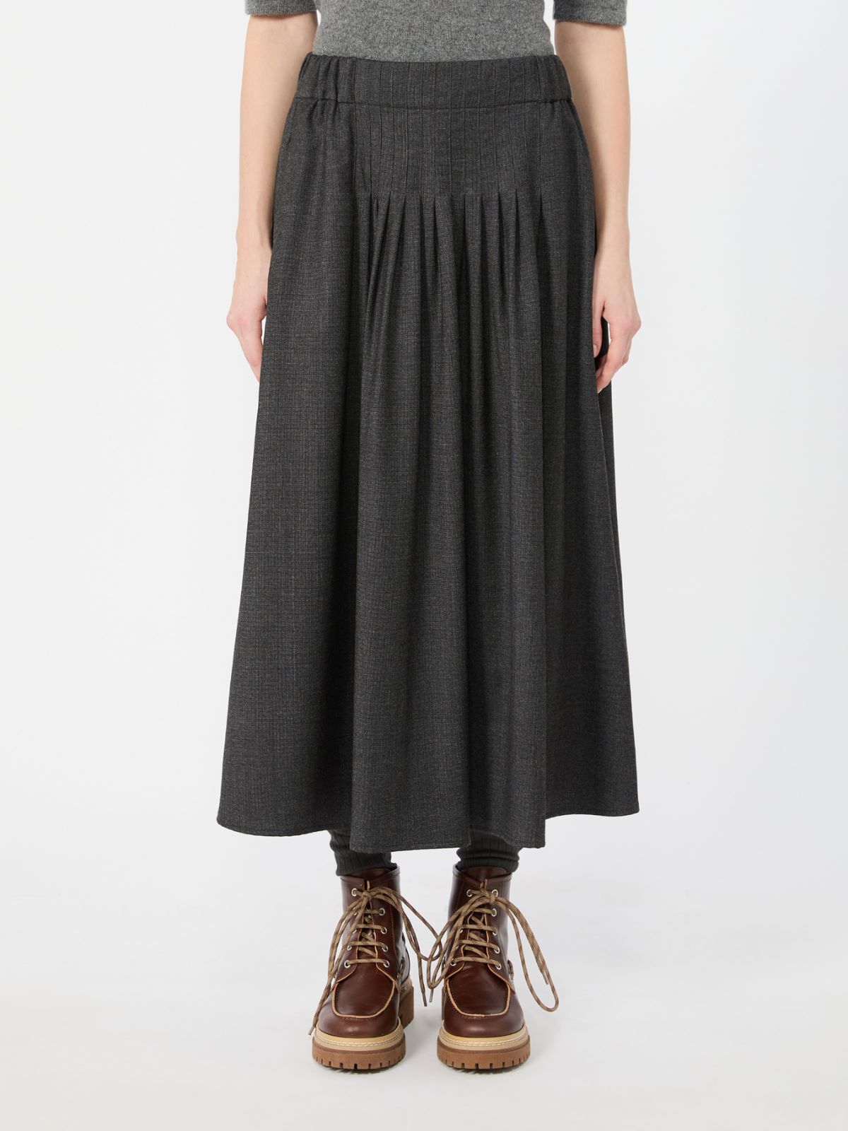 Stretch wool flannel skirt - Weekend Max Mara - 2