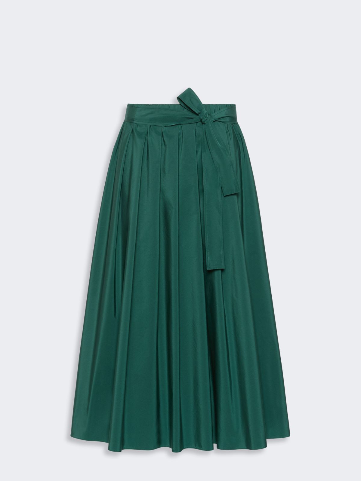 Gonna lunga in taffetà di misto cotone - VERDE SCURO - Weekend Max Mara - 4