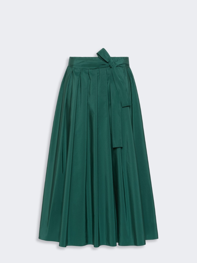 Gonna lunga in taffetà di misto cotone - VERDE SCURO - Weekend Max Mara - 5