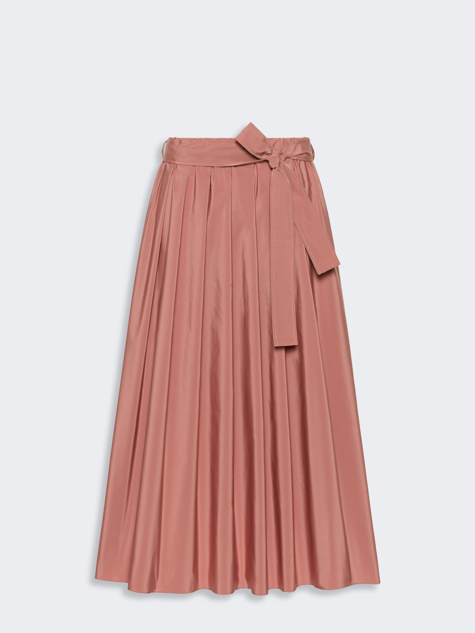 Long cotton-blend taffeta skirt - TERRA COTTA - Weekend Max Mara - 5