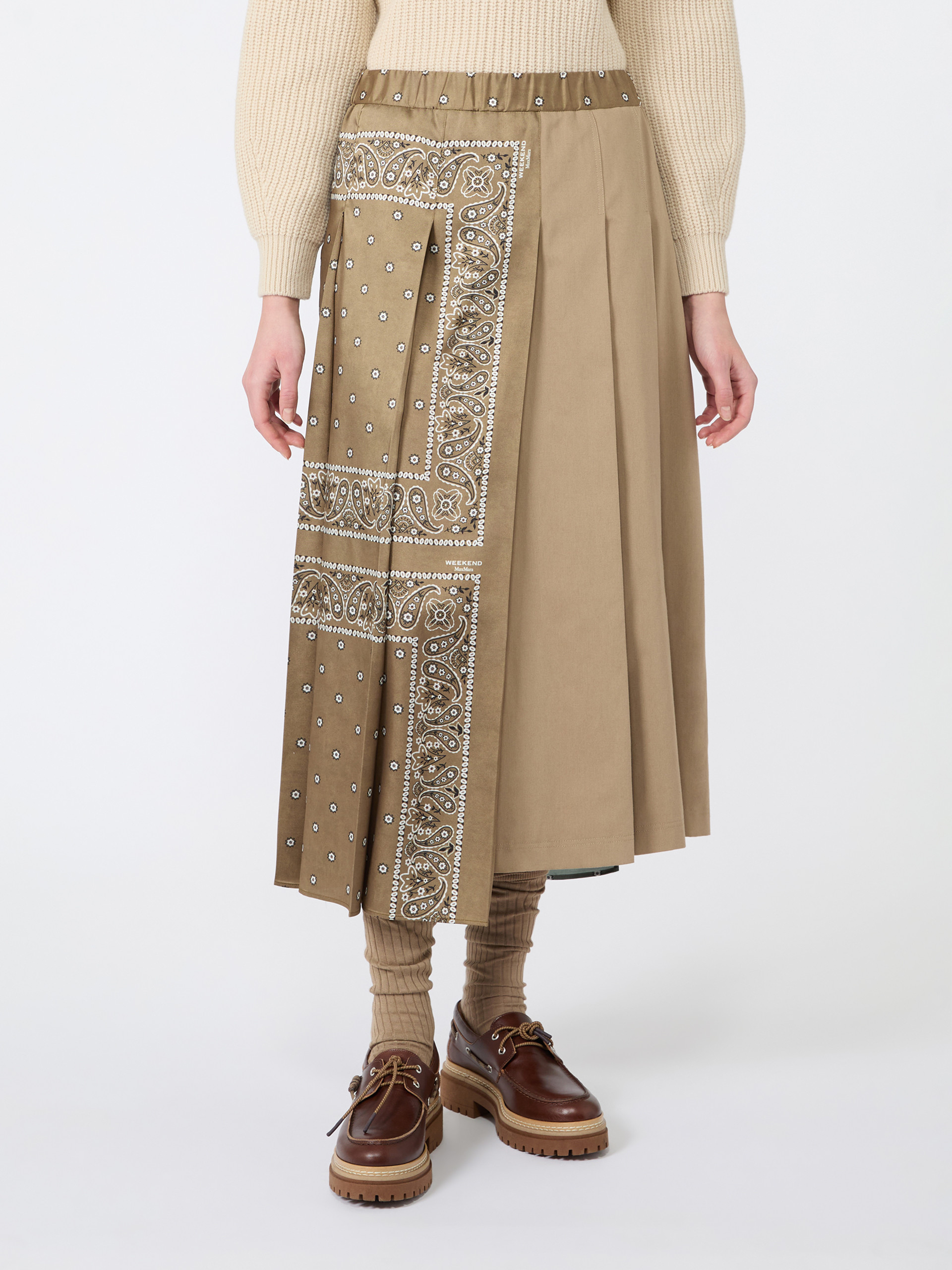 Printed twill and cotton drill skirt - Weekend Max Mara - 2