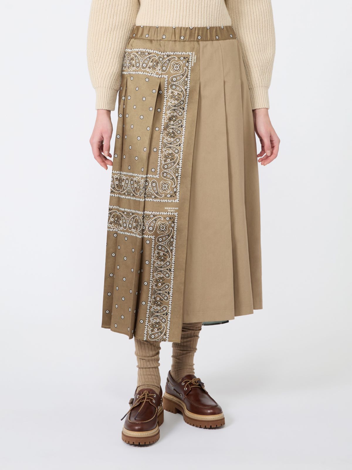 Printed twill and cotton drill skirt - Weekend Max Mara - 2