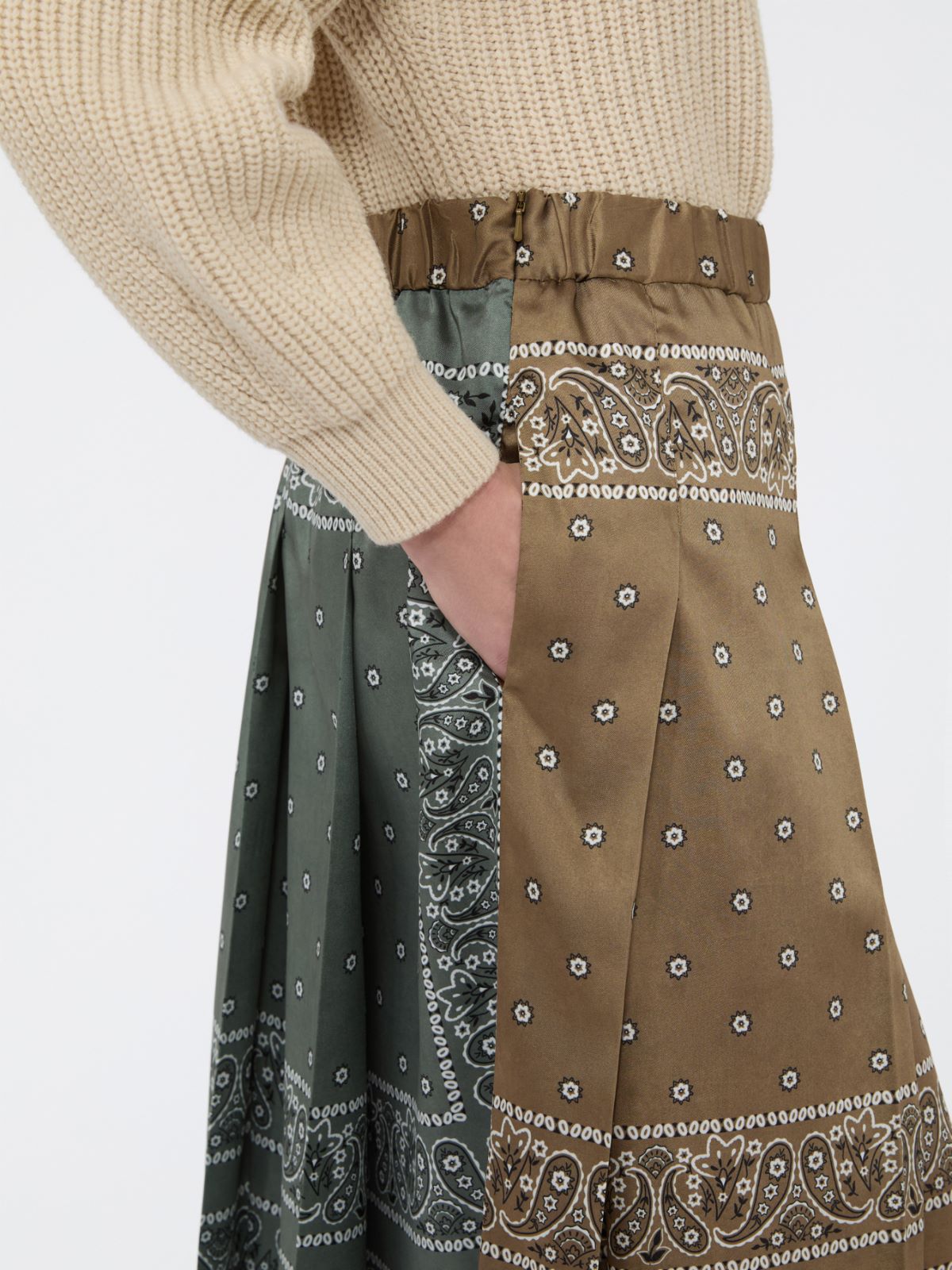 Printed twill and cotton drill skirt - Weekend Max Mara - 4