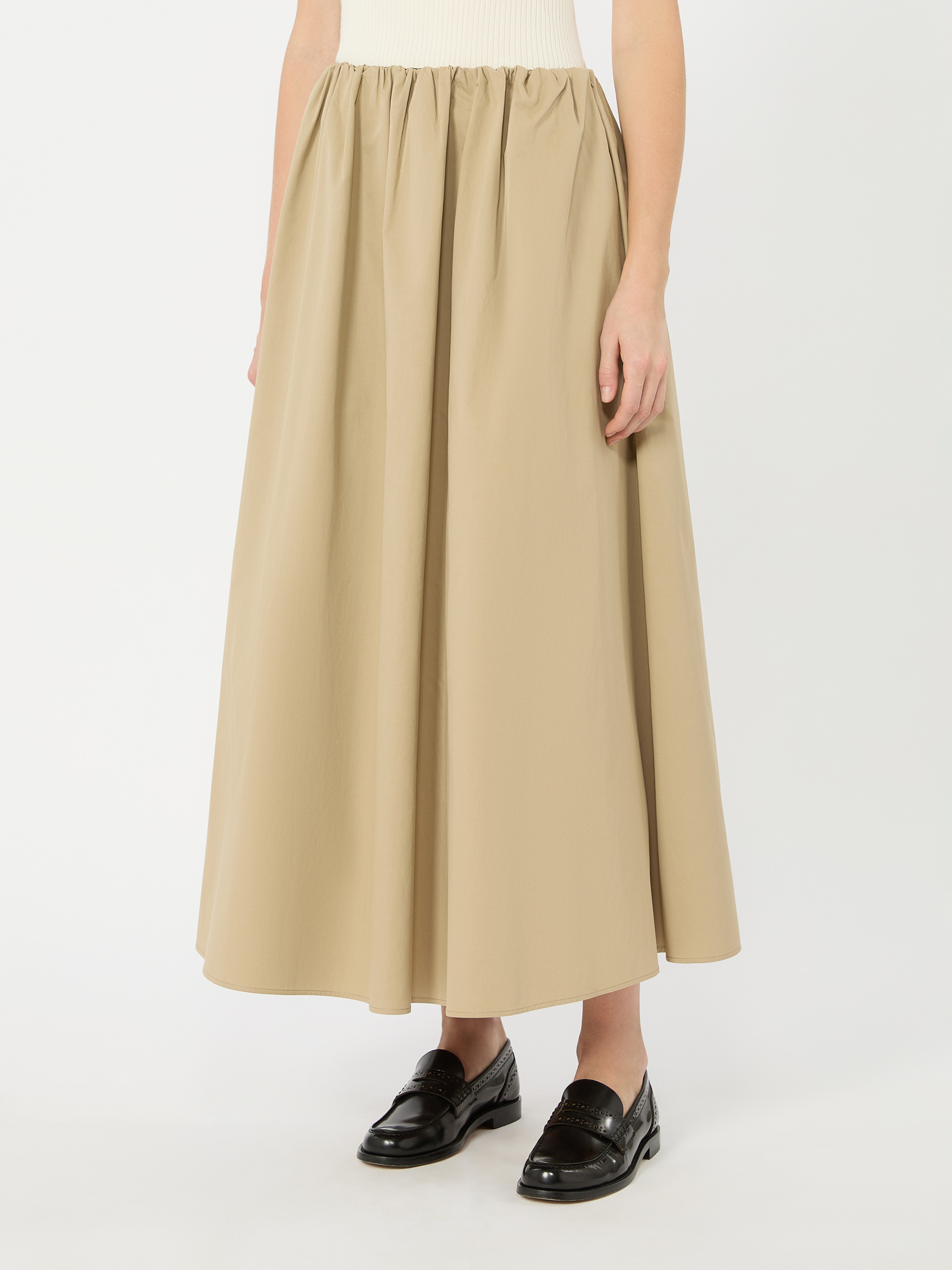 Cotton gabardine skirt - BEIGE - Weekend Max Mara - 2