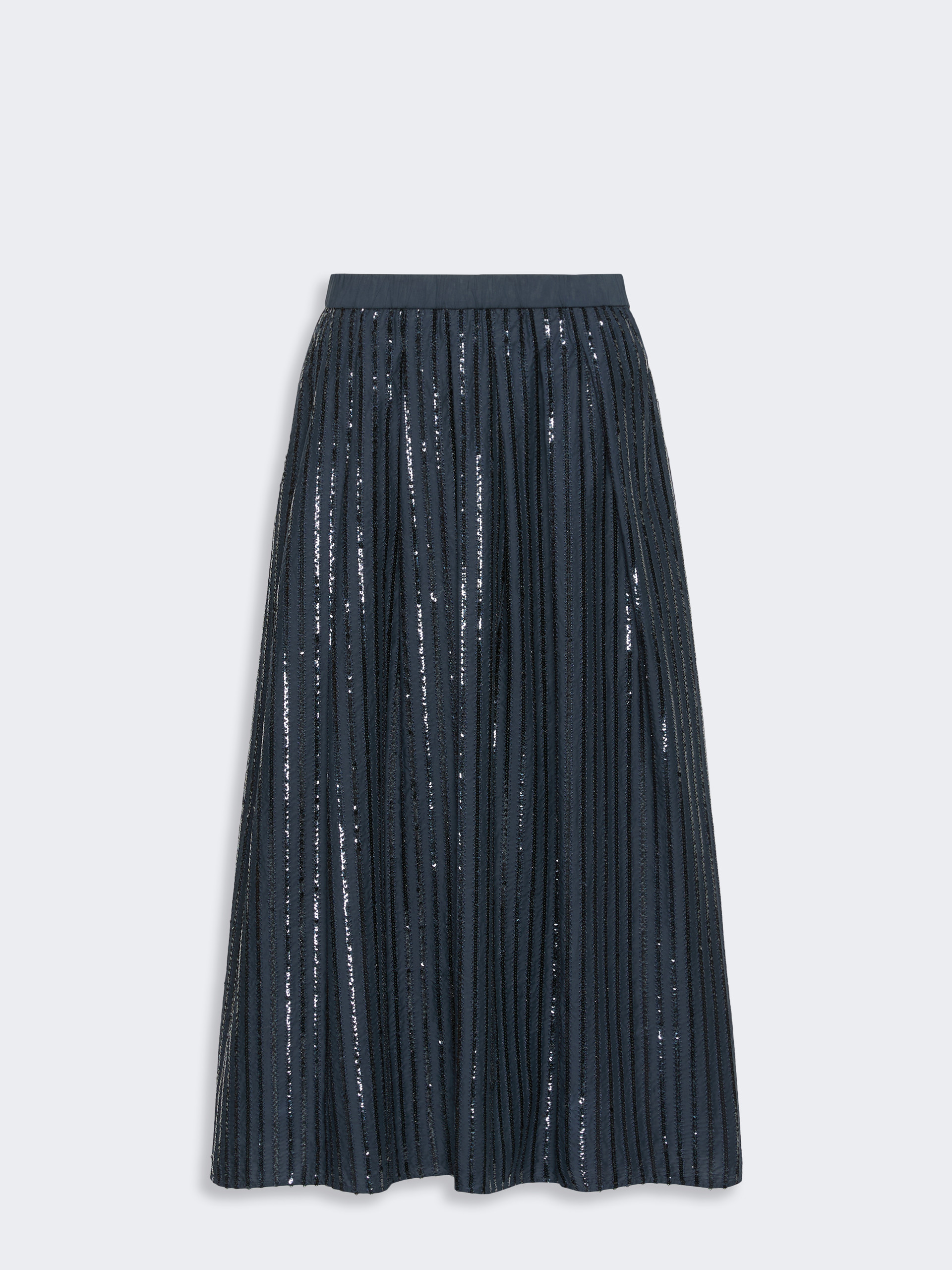 Sequin-embroidered cotton skirt - NAVY - Weekend Max Mara - 4