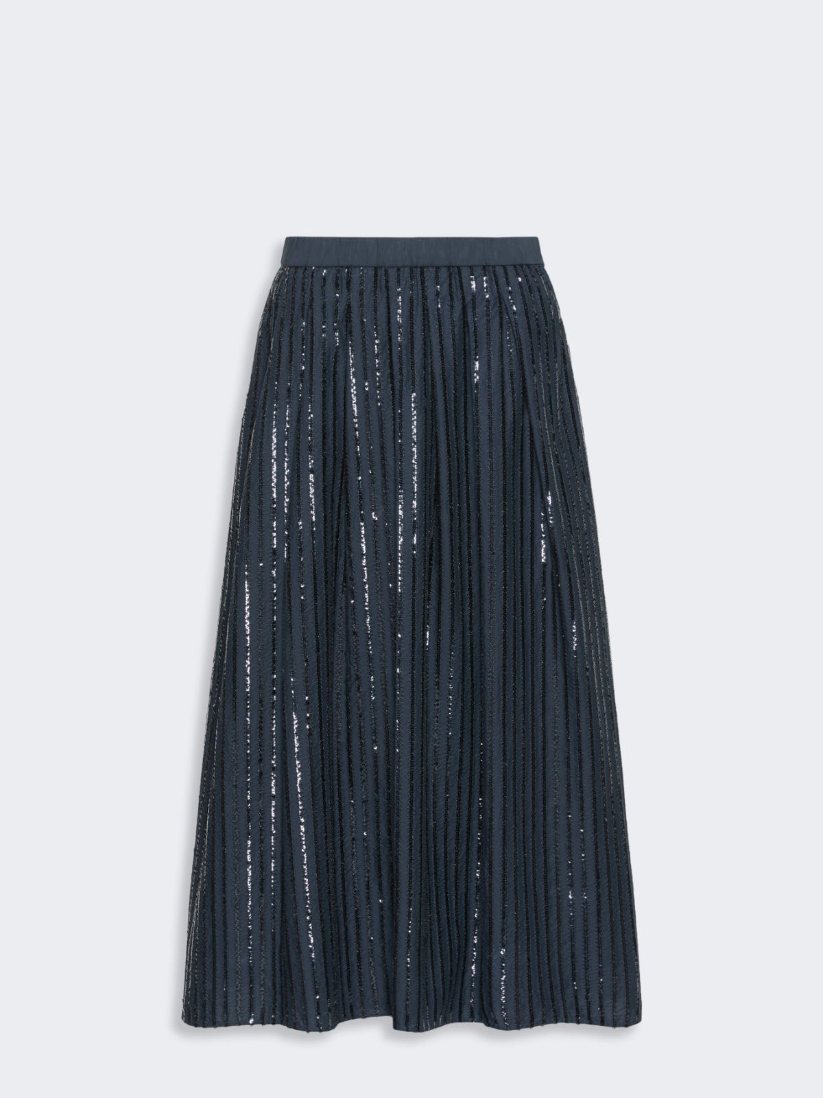 Sequin-embroidered cotton skirt - NAVY - Weekend Max Mara - 4