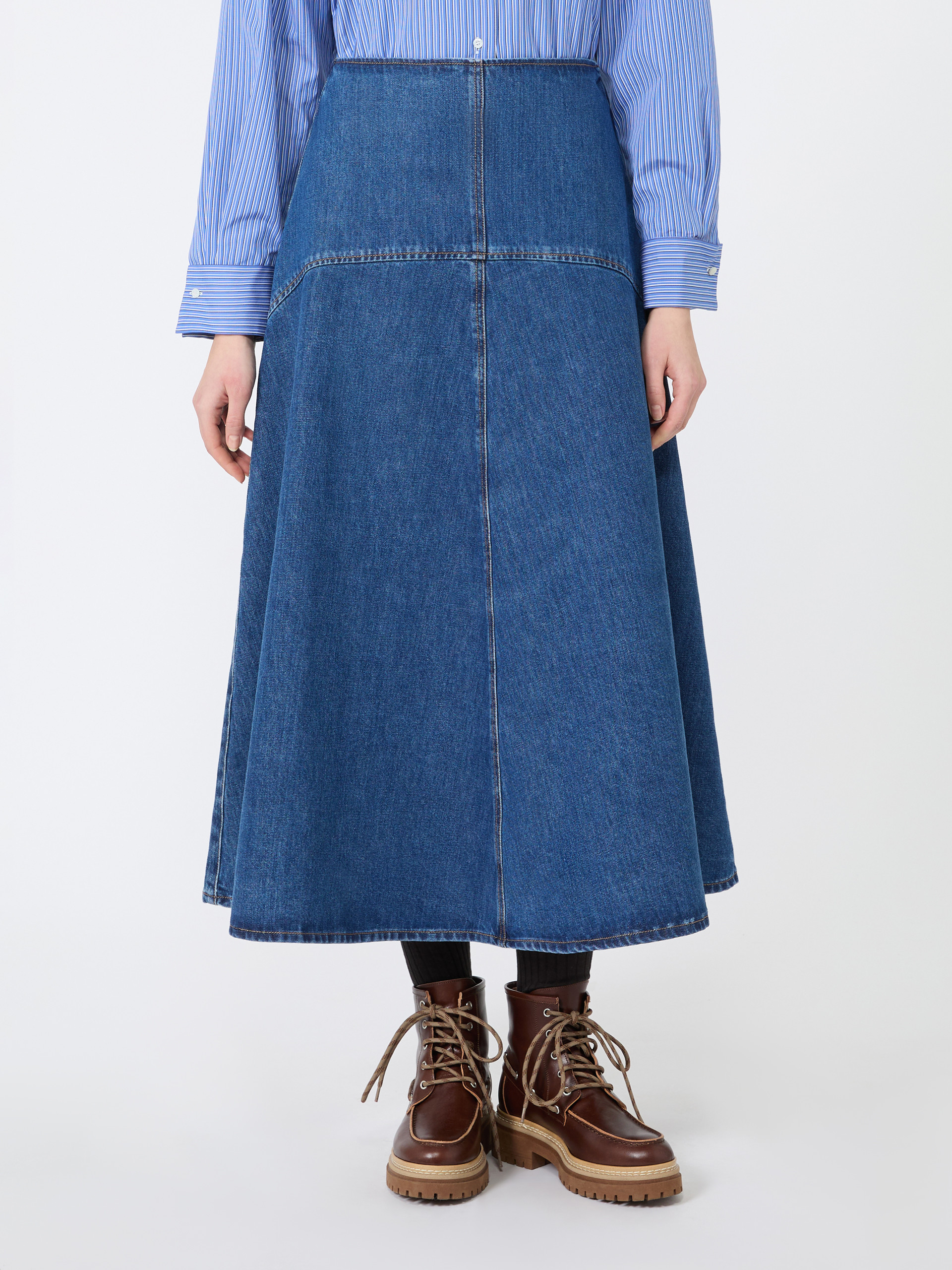 Indigo cotton denim skirt - Weekend Max Mara - 2