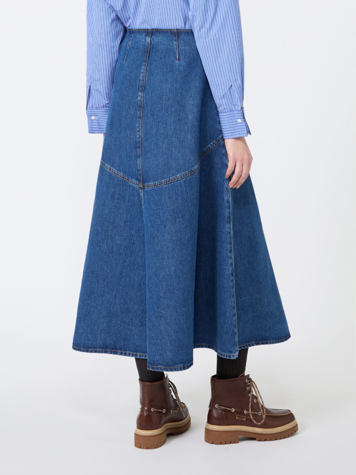 Indigo cotton denim skirt - Weekend Max Mara - 3