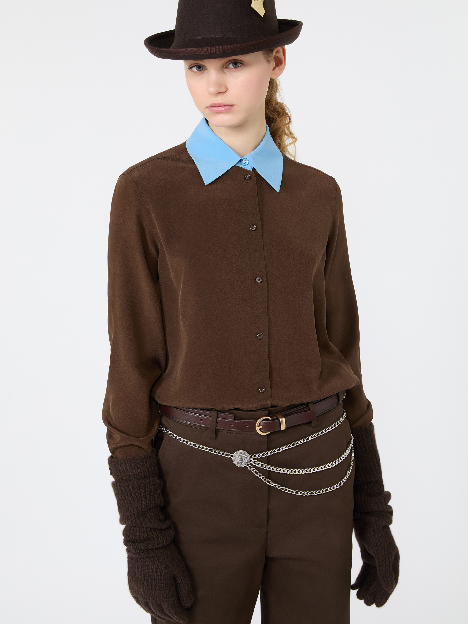 Silk crepe de chine shirt - Weekend Max Mara - 4