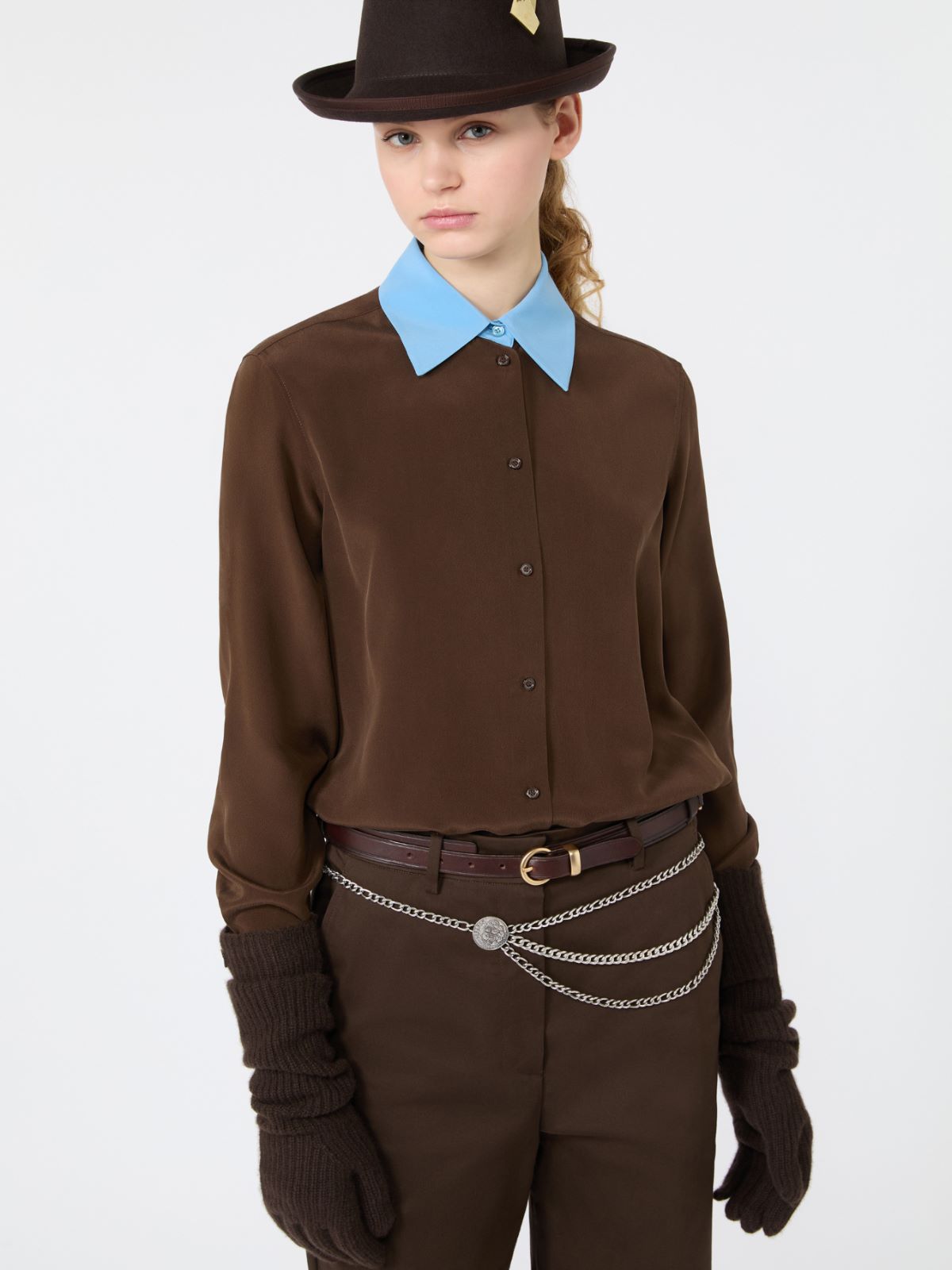 Silk crepe de chine shirt - Weekend Max Mara - 4