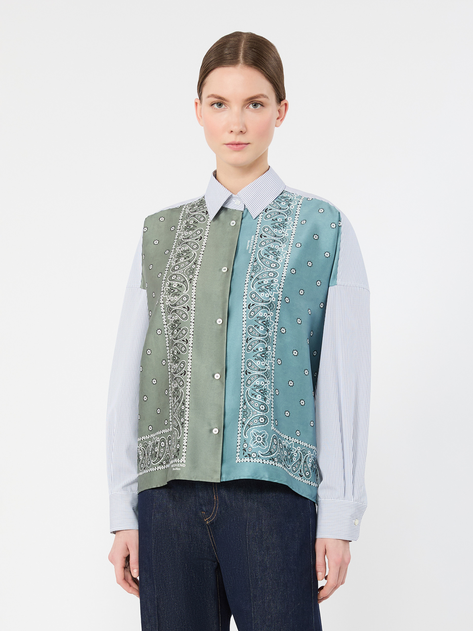 Technical twill and cotton poplin shirt - Weekend Max Mara - 2