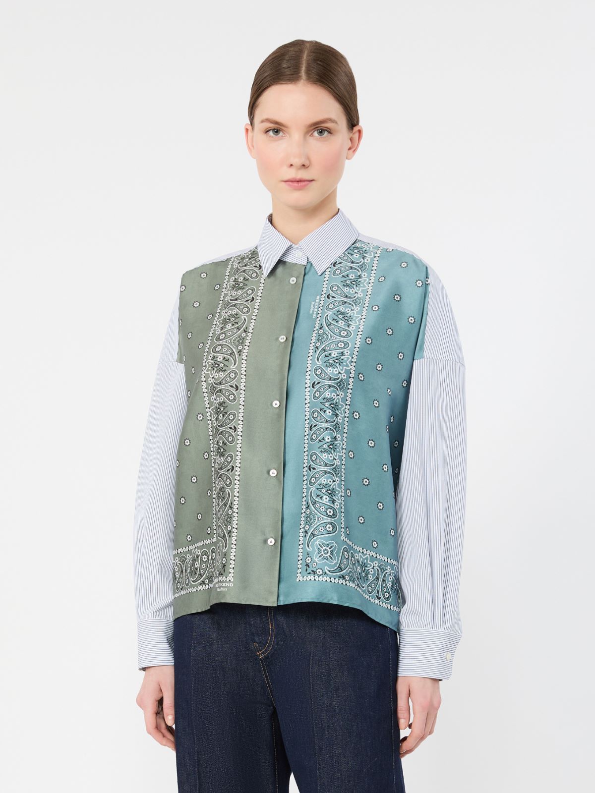 Technical twill and cotton poplin shirt - Weekend Max Mara - 2