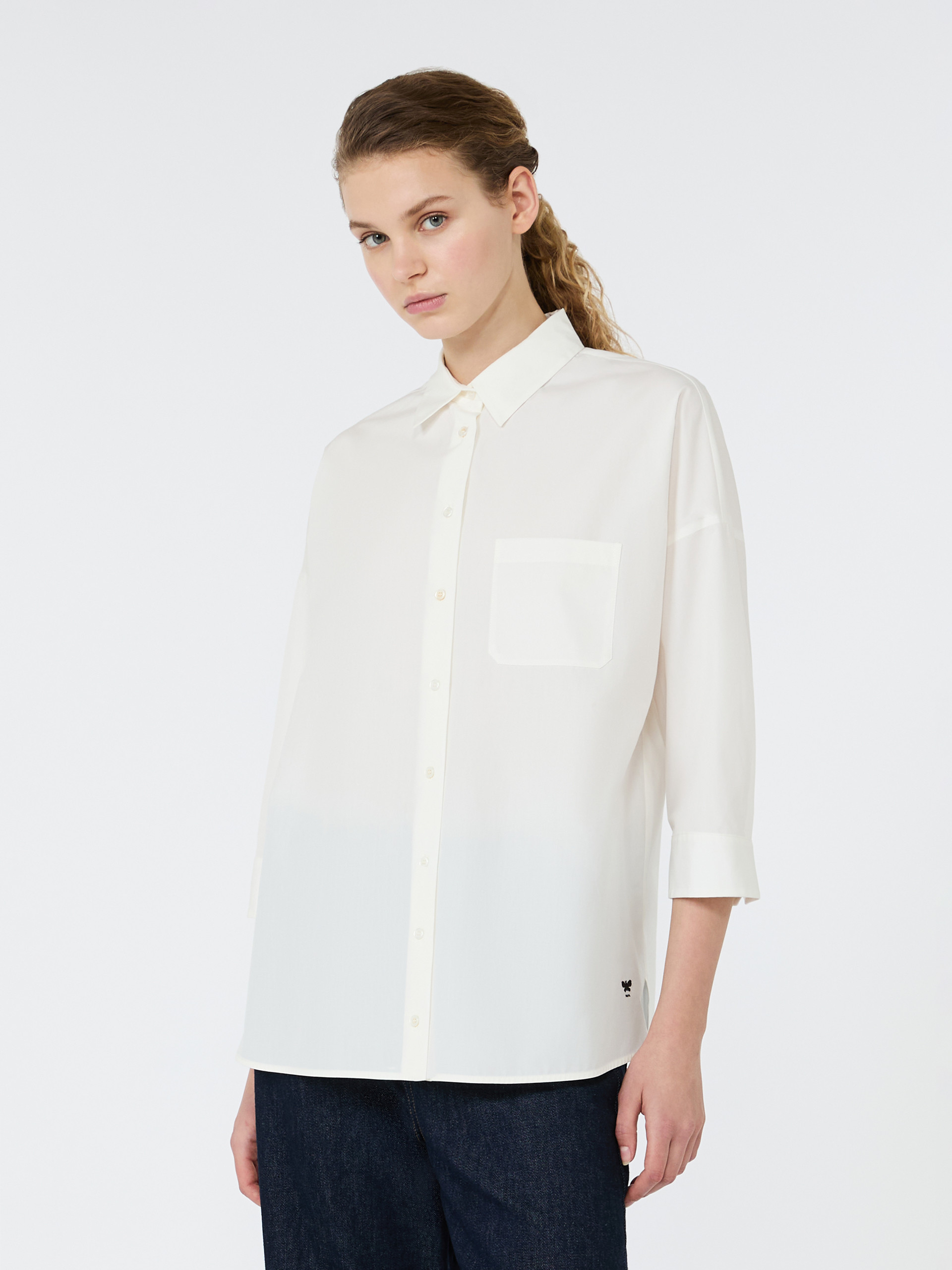 Boxy cotton poplin shirt - Weekend Max Mara - 2