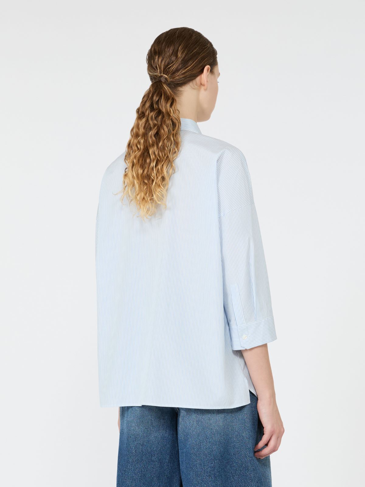 Boxy cotton poplin shirt - Weekend Max Mara - 3