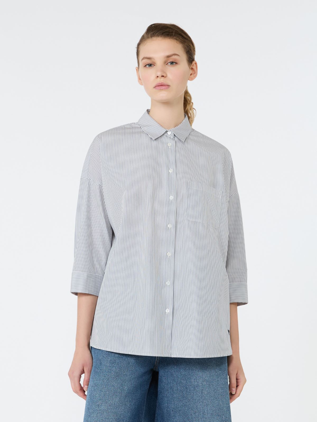 Boxy cotton poplin shirt - Weekend Max Mara - 2