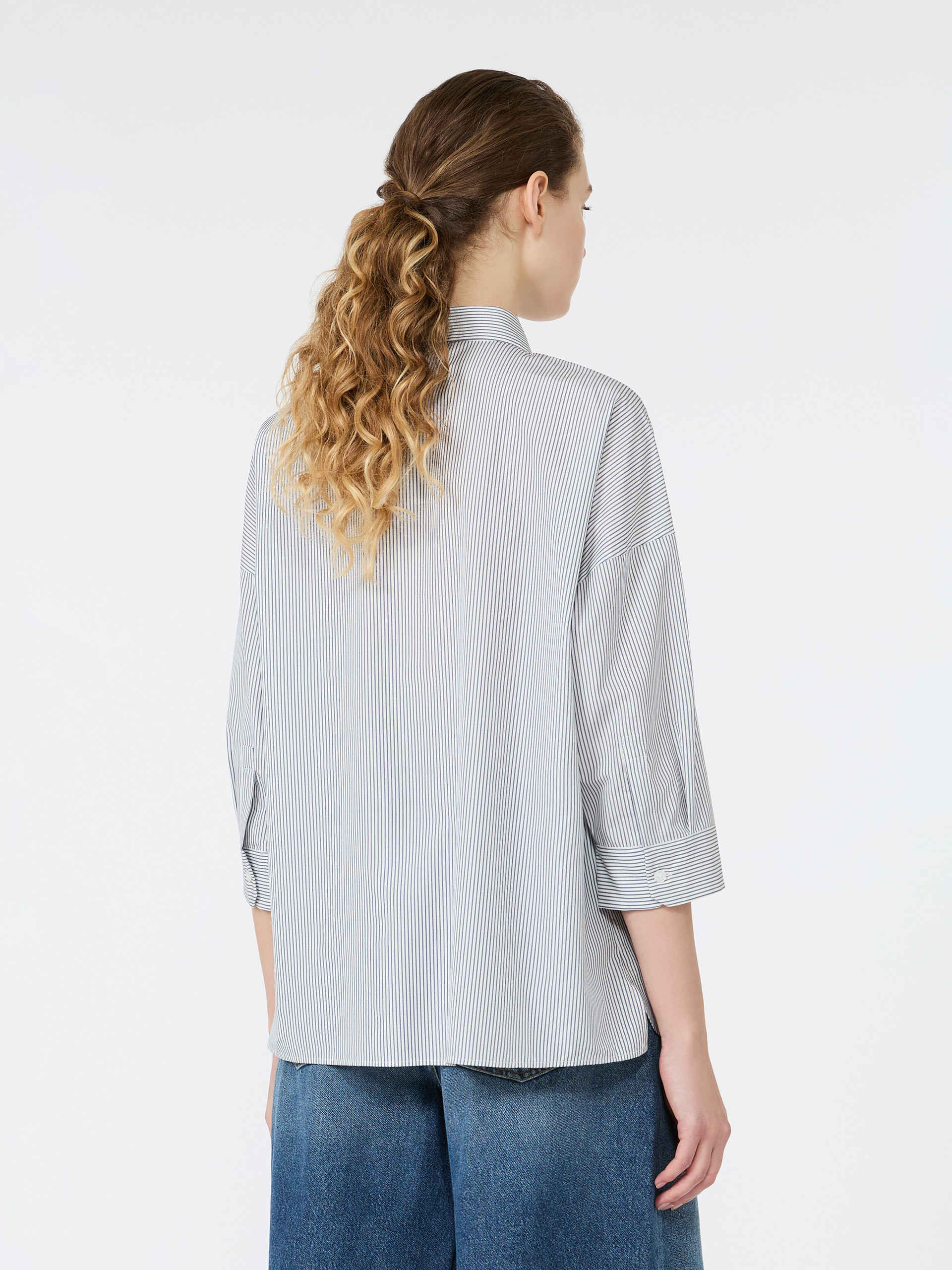 Boxy cotton poplin shirt - Weekend Max Mara - 3