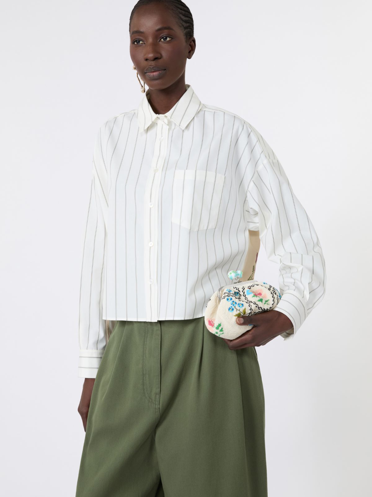 Camicia in cotone con schiena a contrasto - Weekend Max Mara - 4