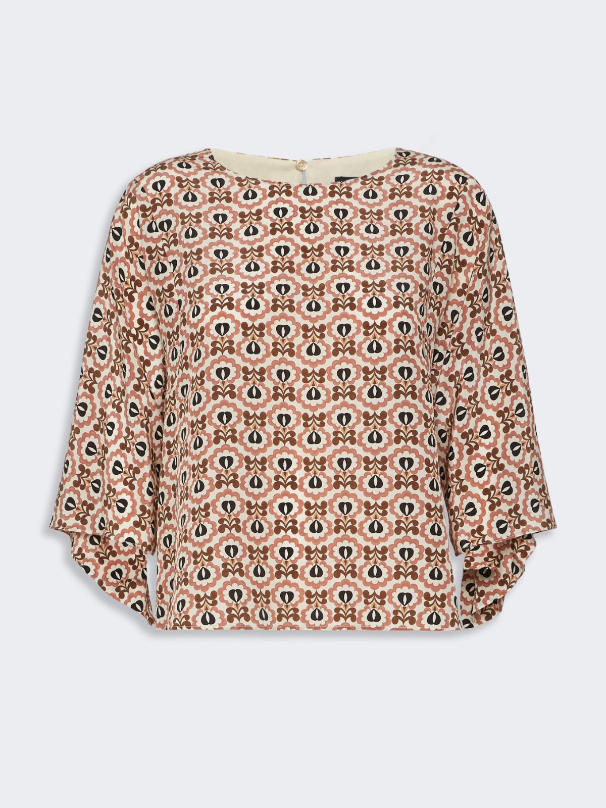 Printed silk crepe de chine blouse - ANTIQUE ROSE - Weekend Max Mara - 6