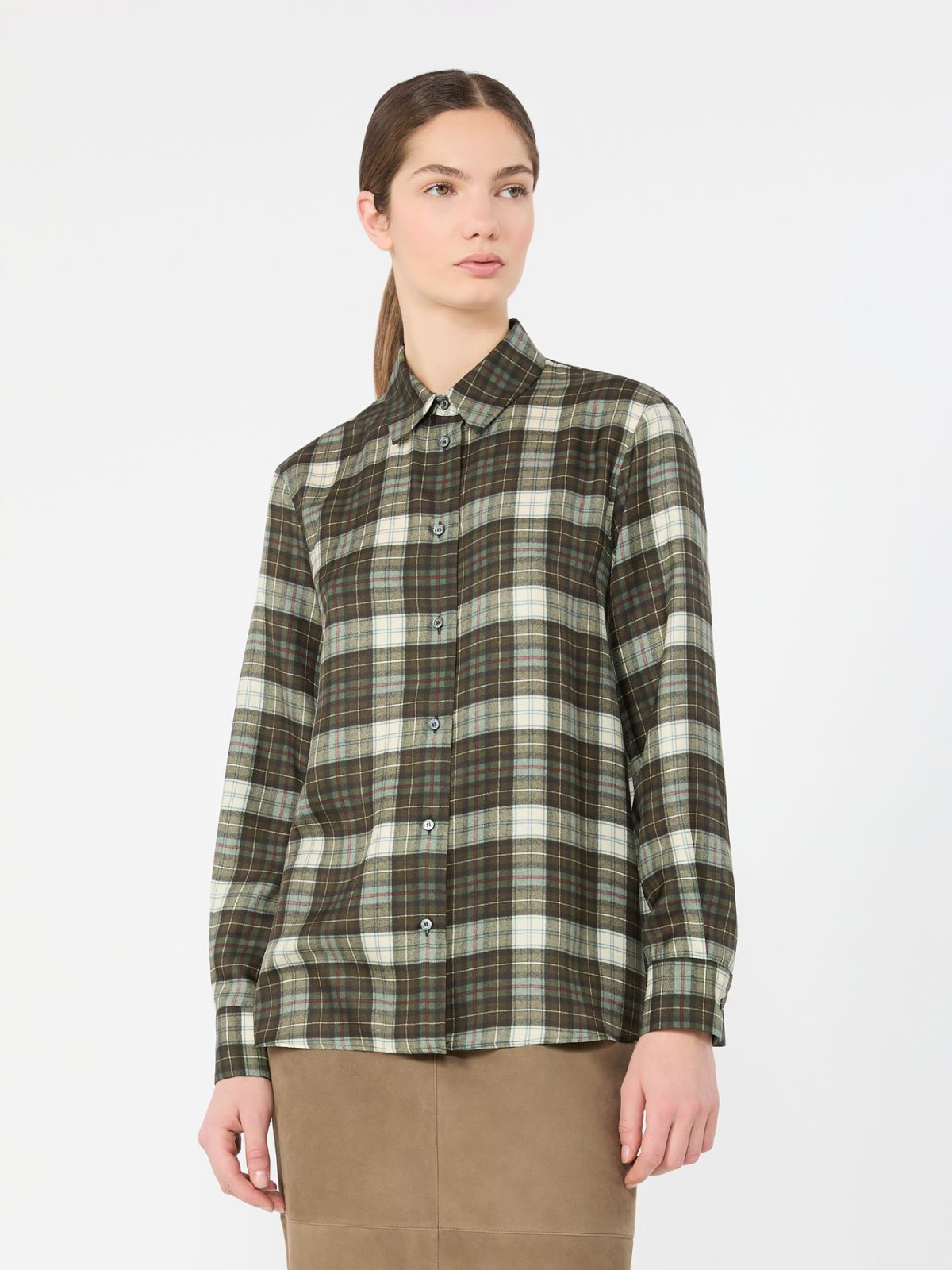 Checked silk twill shirt - Weekend Max Mara - 2