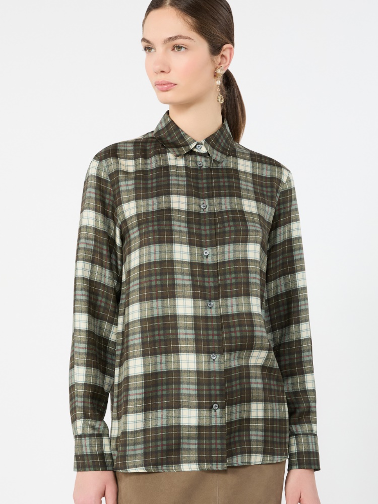 Checked silk twill shirt - Weekend Max Mara