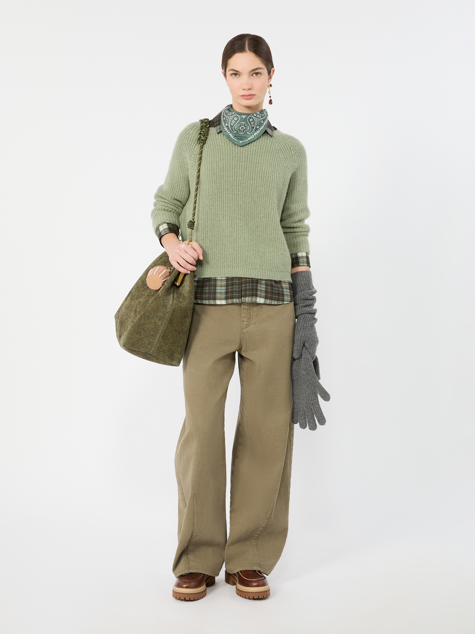 Checked silk twill shirt - Weekend Max Mara