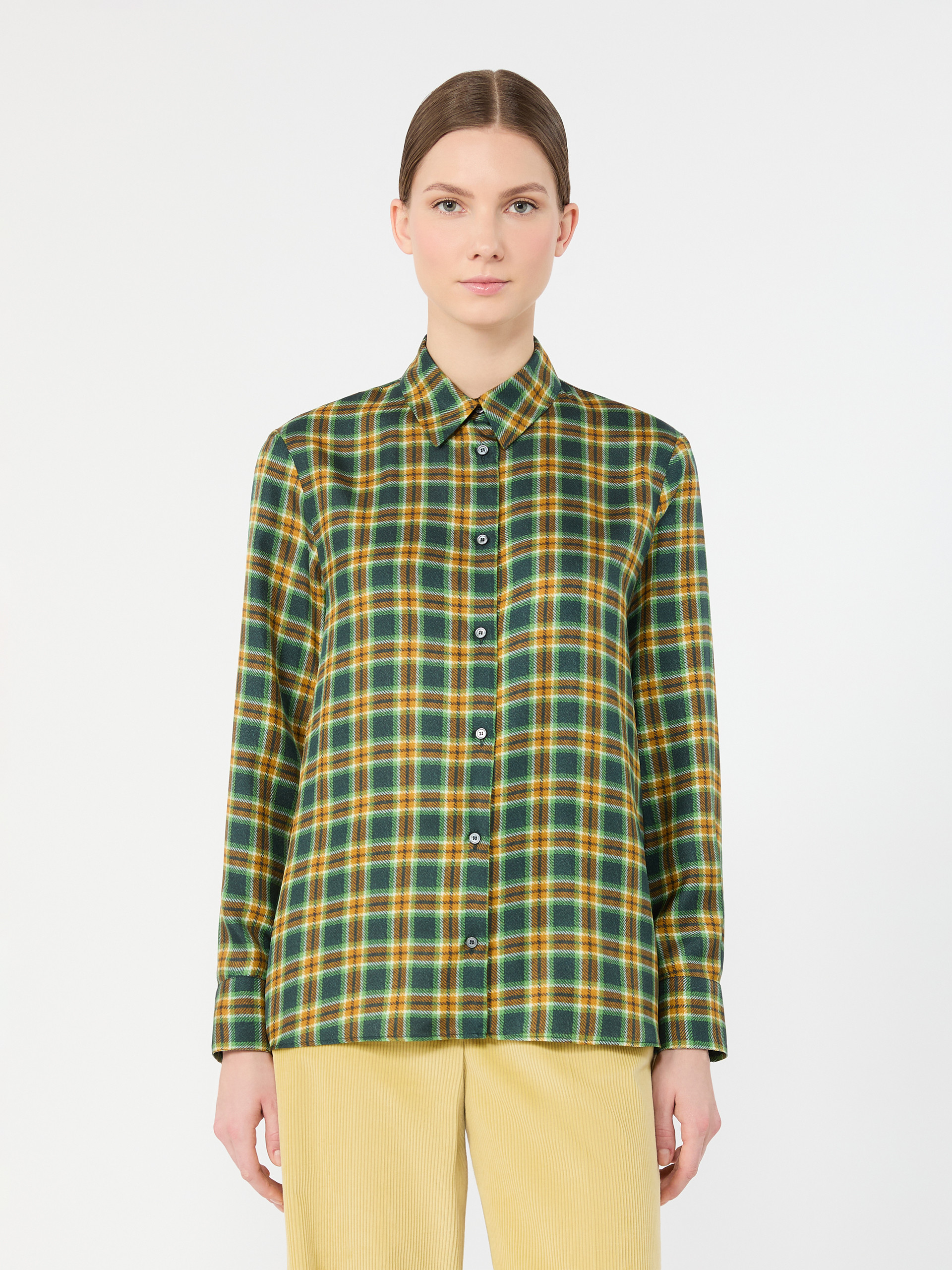 Checked silk twill shirt - Weekend Max Mara - 2