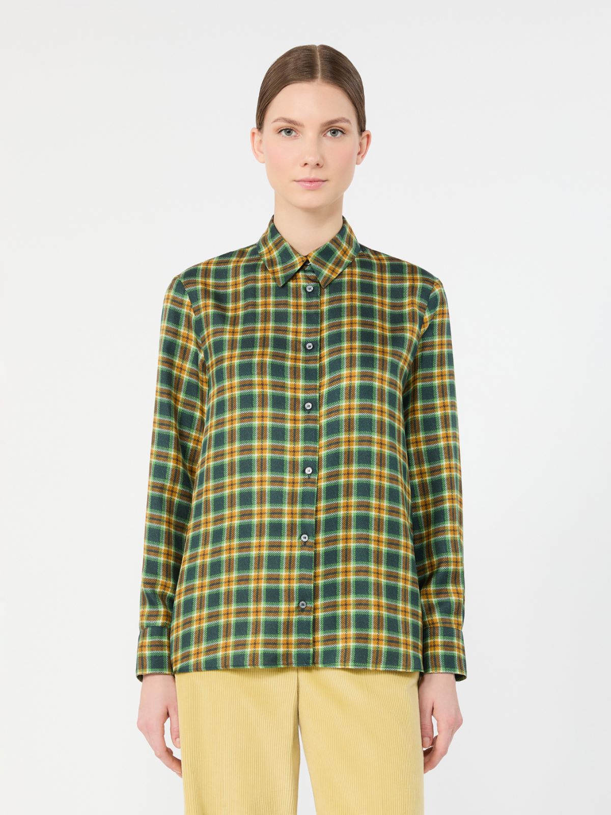 Checked silk twill shirt - Weekend Max Mara - 2