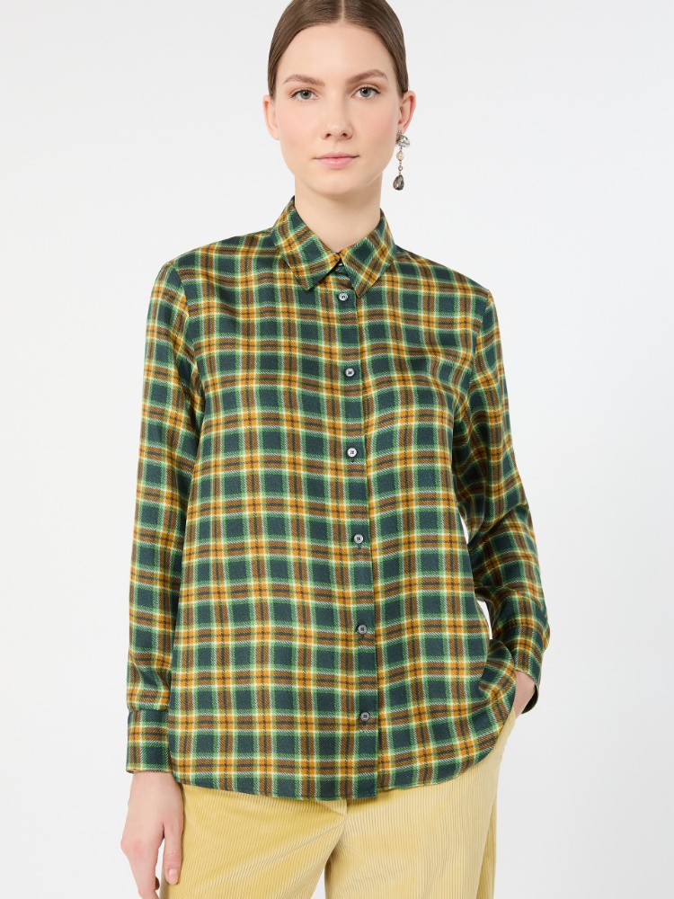 Checked silk twill shirt - Weekend Max Mara
