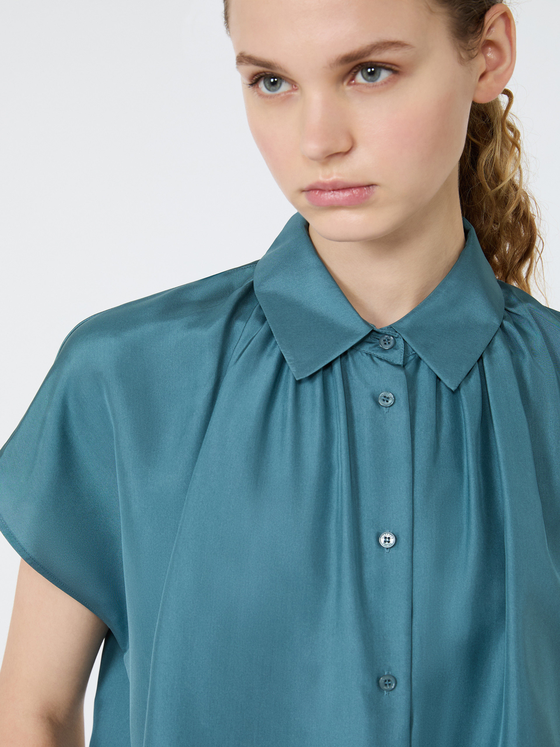 Loose shirt in habotai silk - Weekend Max Mara - 5