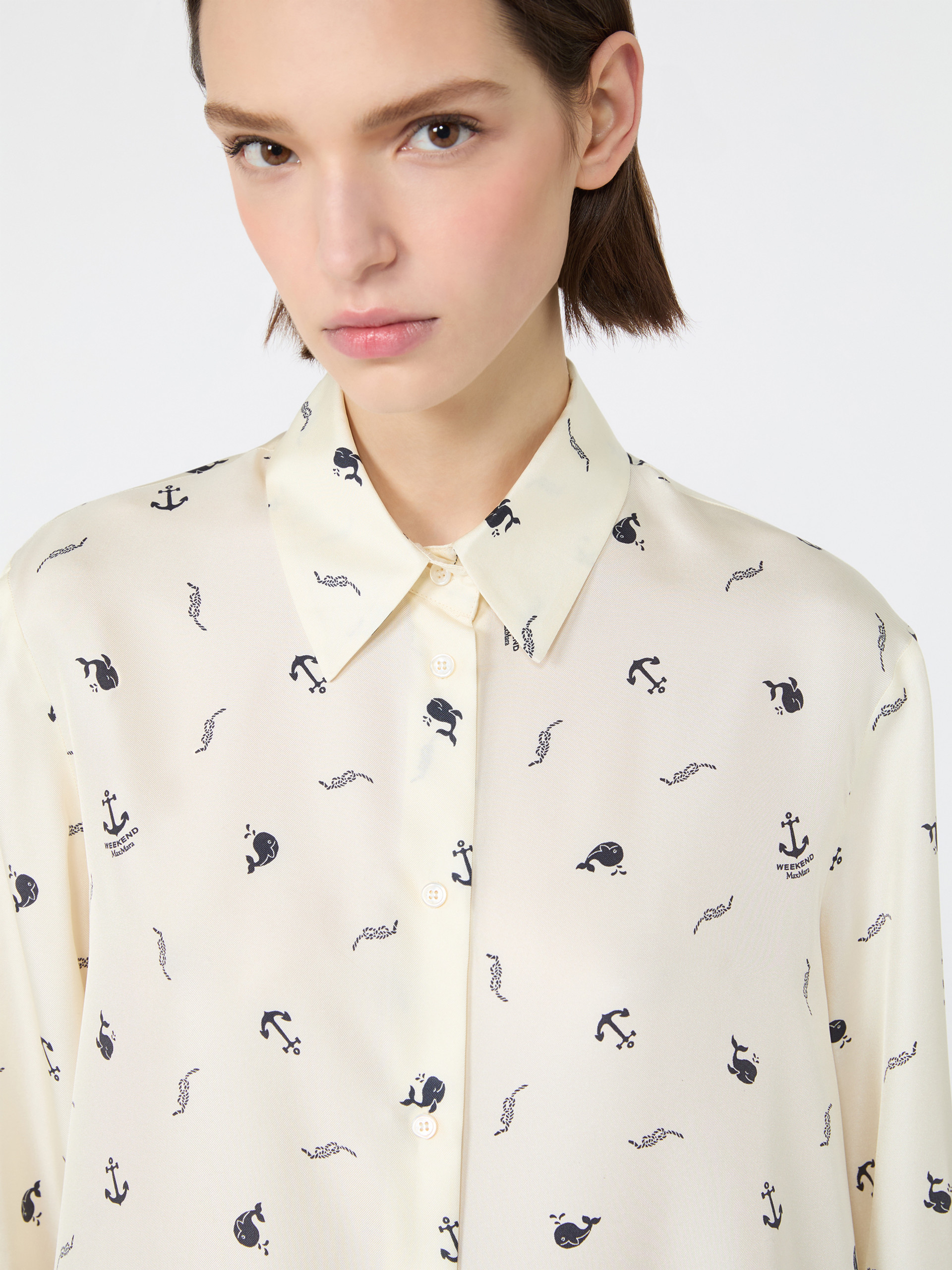 Printed silk shirt - Weekend Max Mara - 5