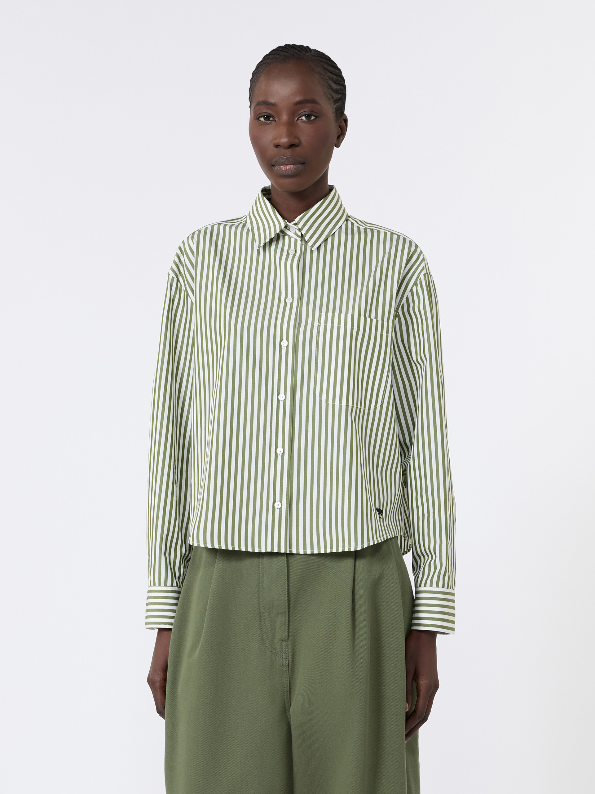 Cotton poplin shirt - GREEN - Weekend Max Mara - 2