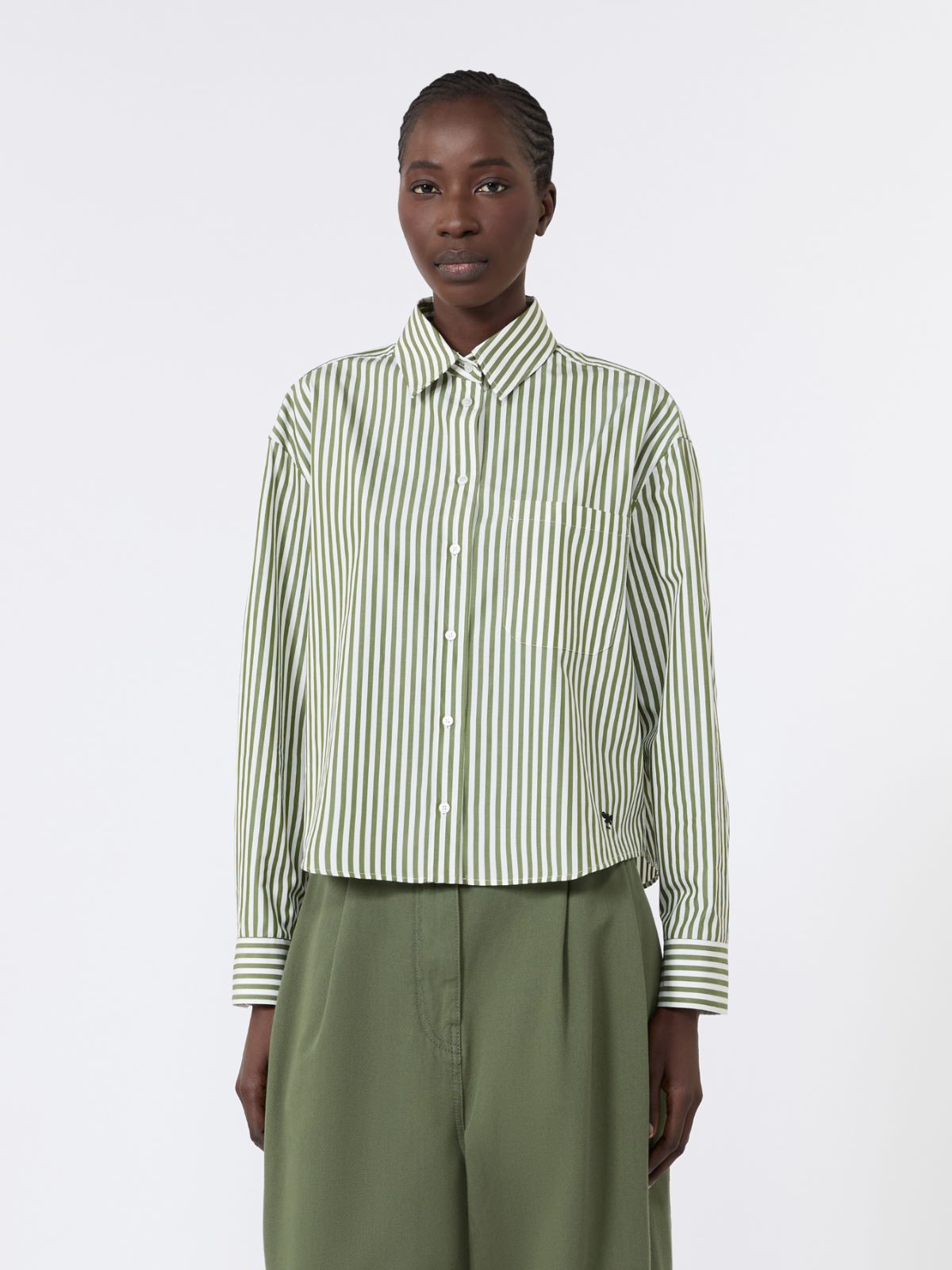 Cotton poplin shirt - GREEN - Weekend Max Mara - 2