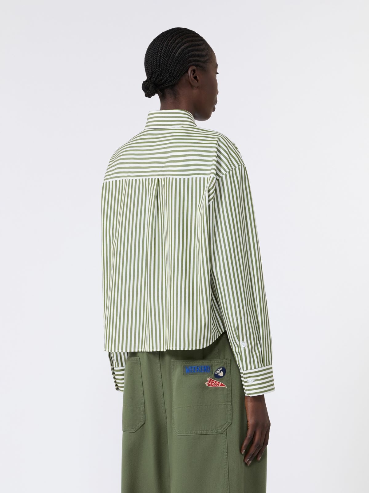 Cotton poplin shirt - GREEN - Weekend Max Mara - 3