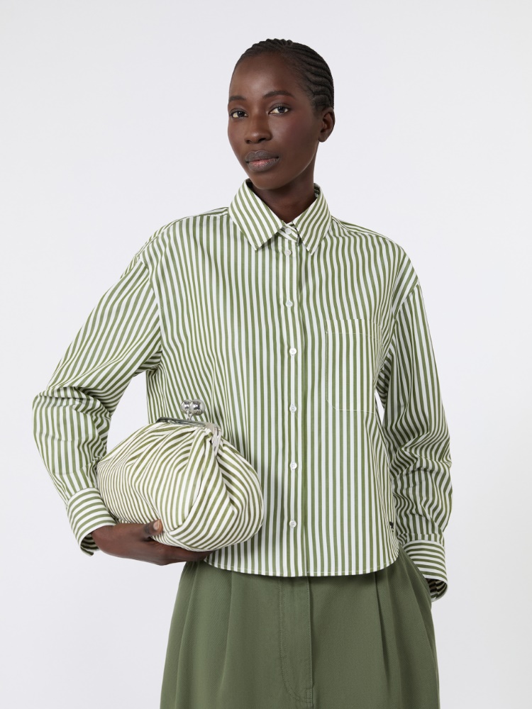Cotton poplin shirt - GREEN - Weekend Max Mara